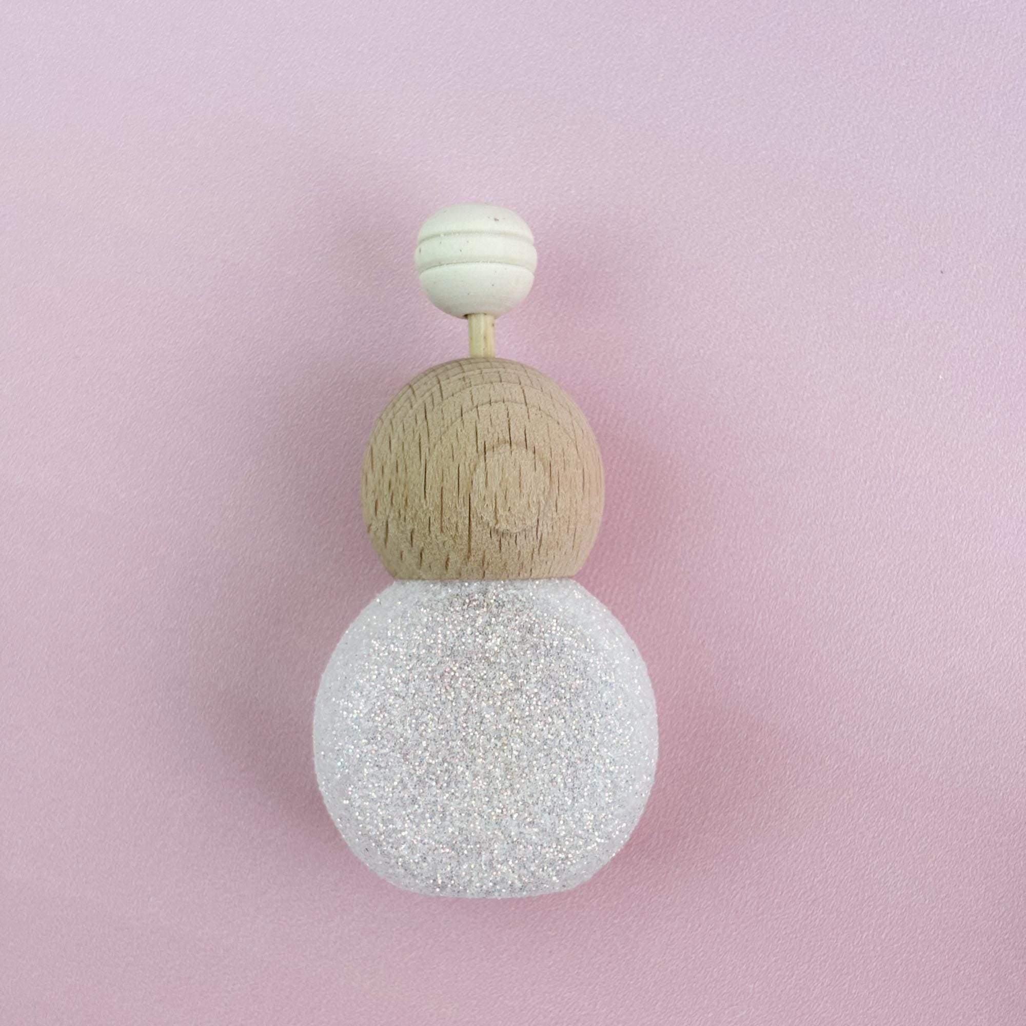 Glittery Glass Reed Diffuser Bottles with Wooden Lid & Bamboo Stick