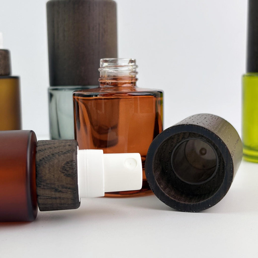 30ml Glass Spray Bottle with Wooden Cap