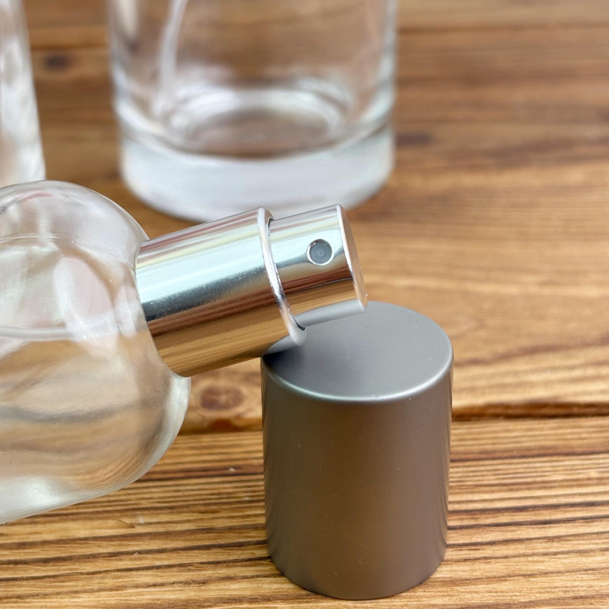 30ml/50ml/100ml Minimalist Clear Round Glass Spray Bottles