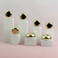 Luxury White Glass Cosmetic Containers