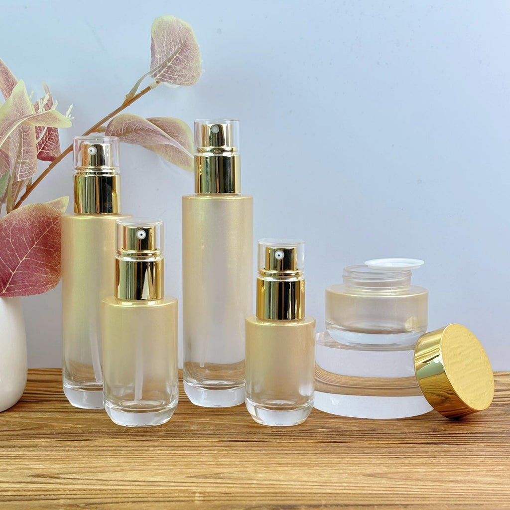 Luxury Gradient Gold Glass Skincare Packaging