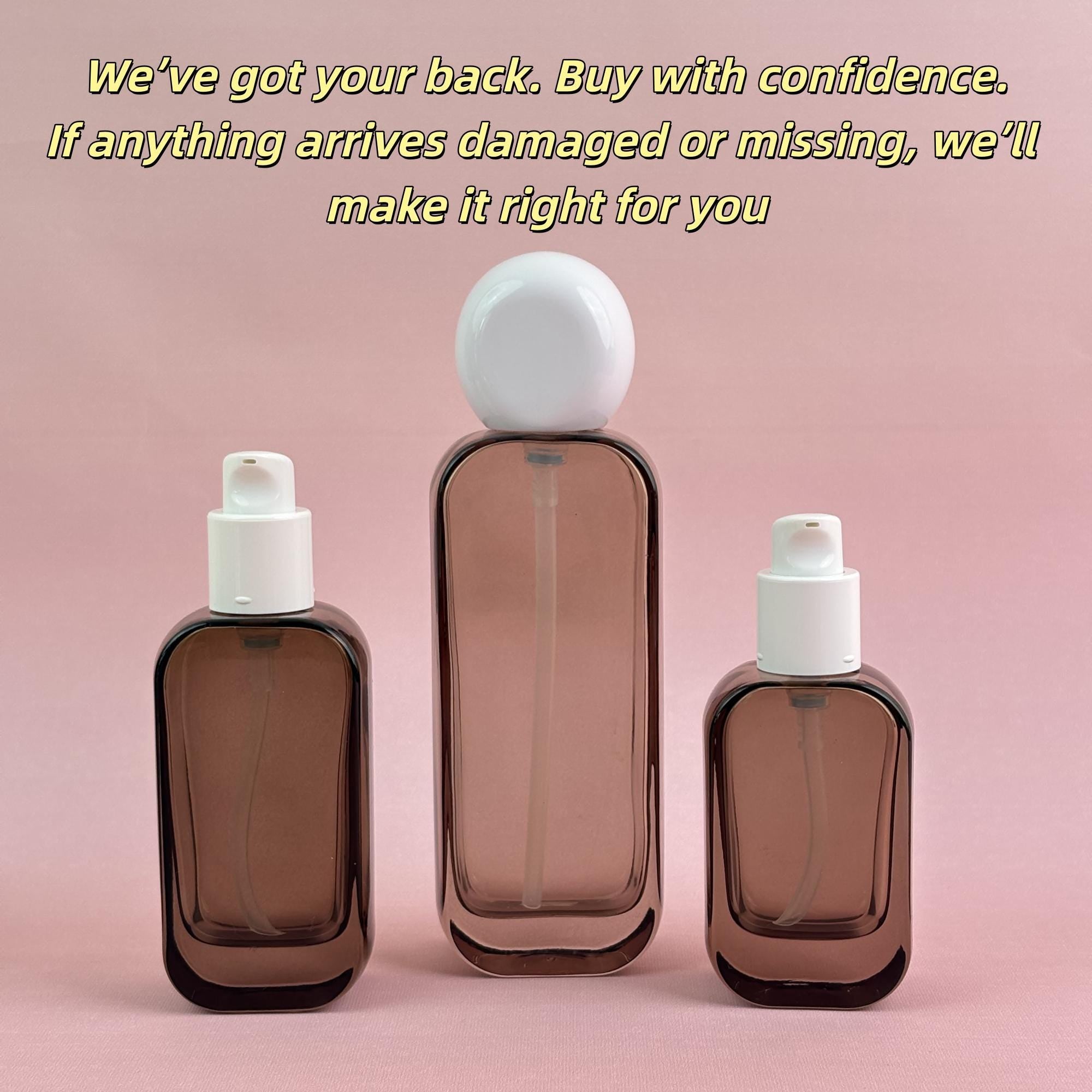Luxury Brown Glass Lotion Bottles