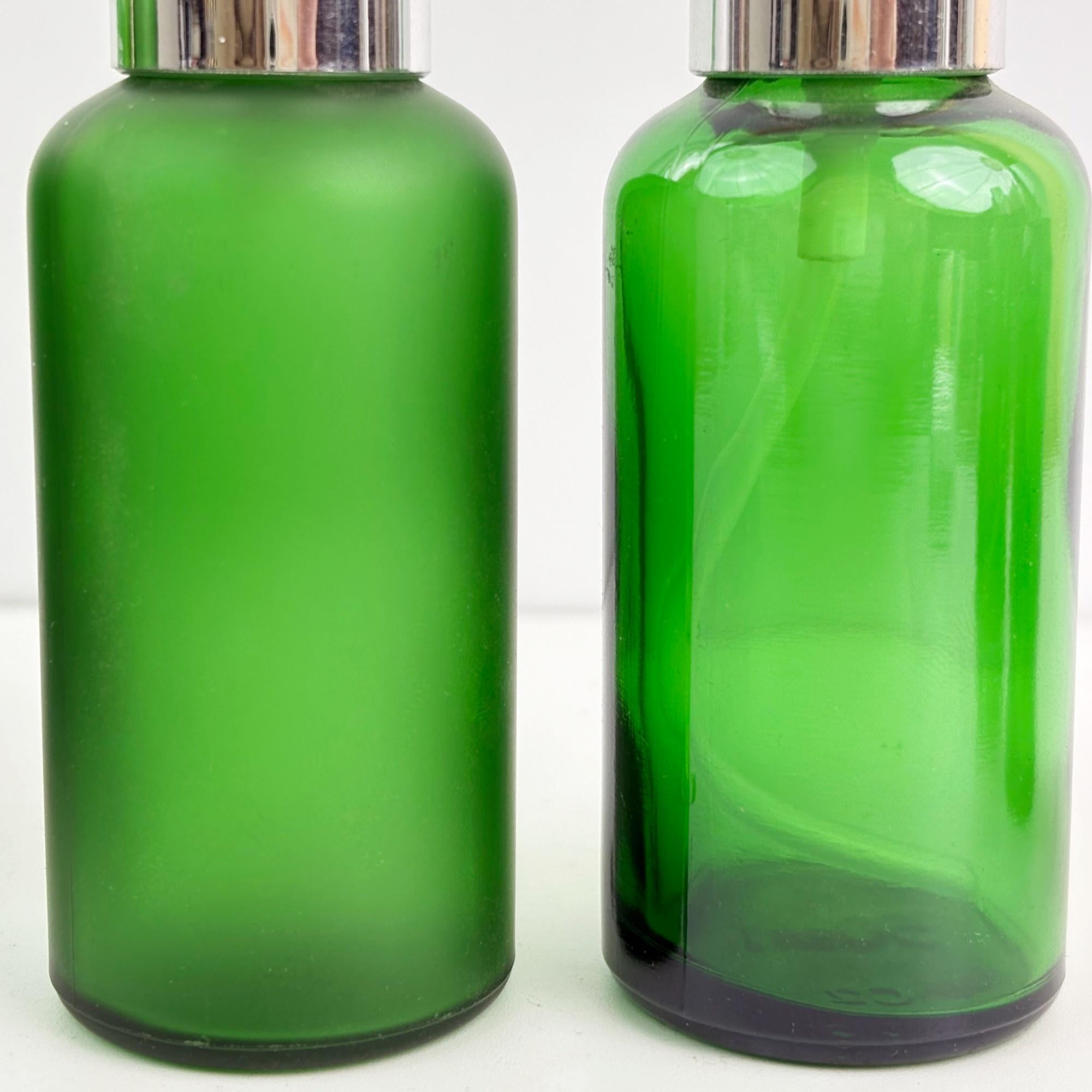 Luxury Green Glass Spray Bottle (Clear or Frosted)