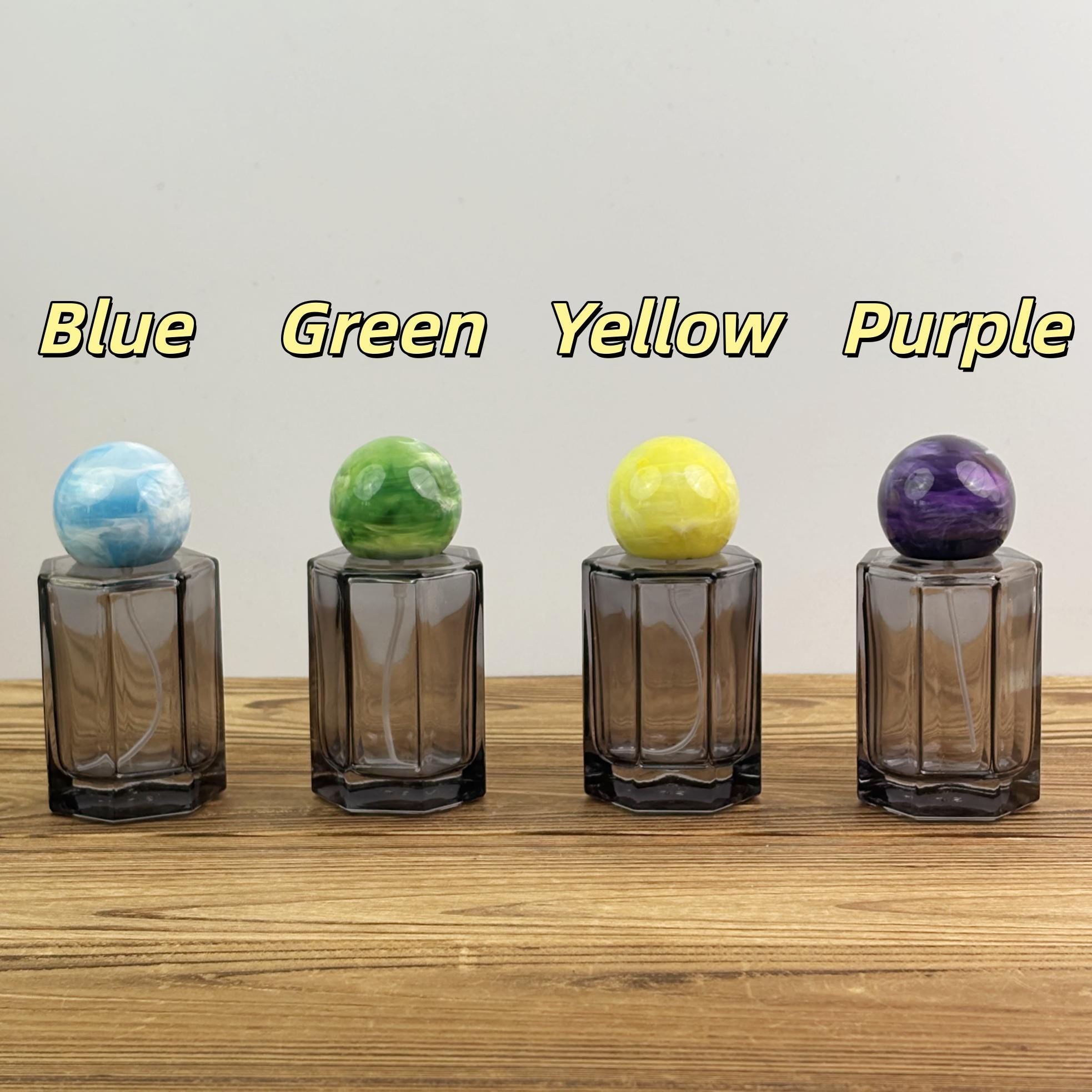 50ml Smoke Gray Glass Perfume Twist Spray Bottle