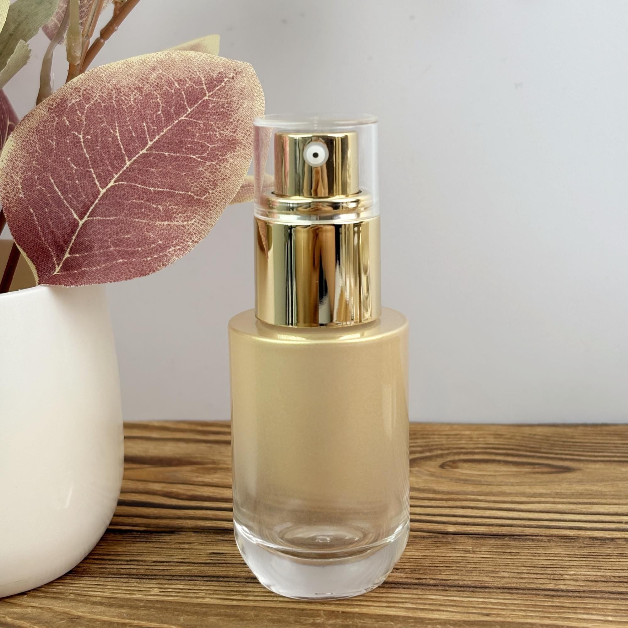 Luxury Gradient Gold Glass Skincare Packaging