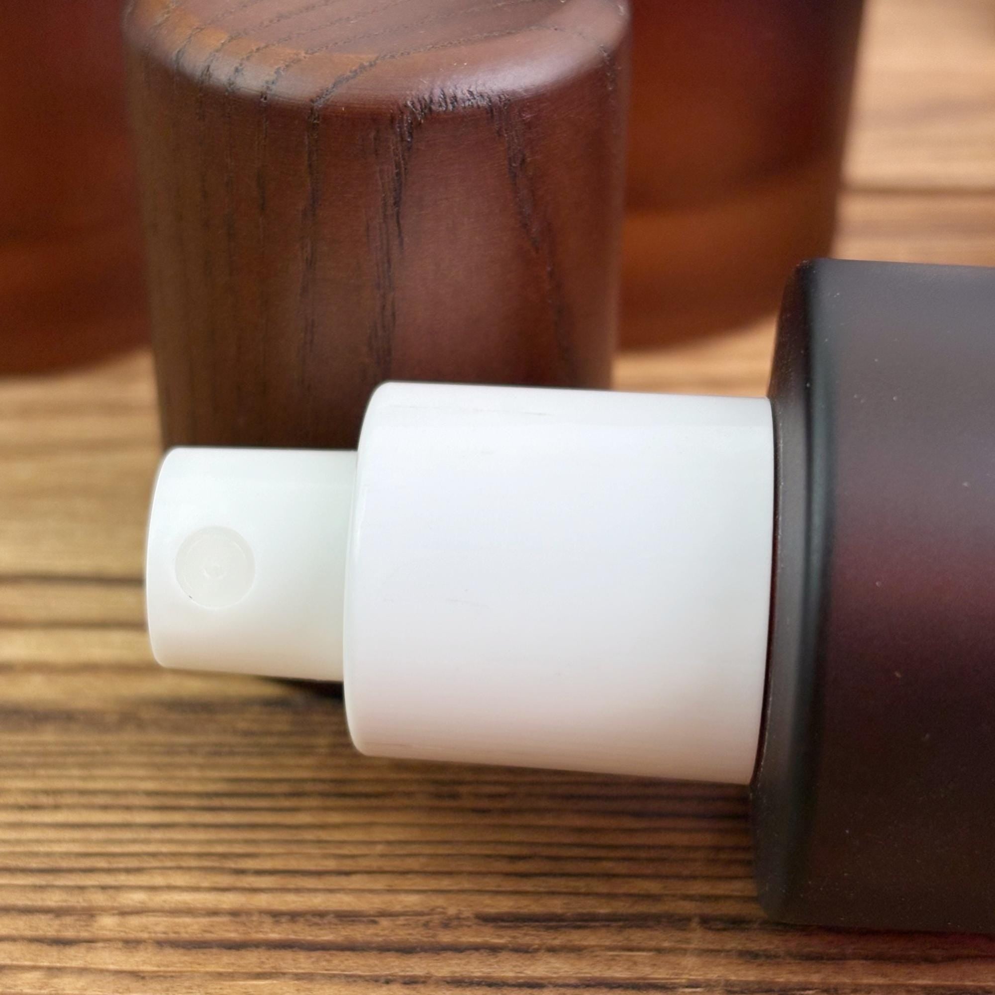 Empty Amber Frosted Glass Cosmetic Packaging