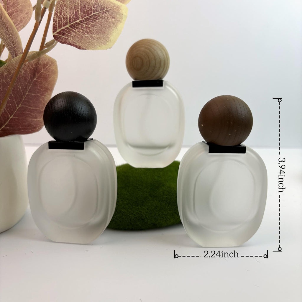 30ml Frosted Glass Liquid Atomizer Containers with Wooden Lid