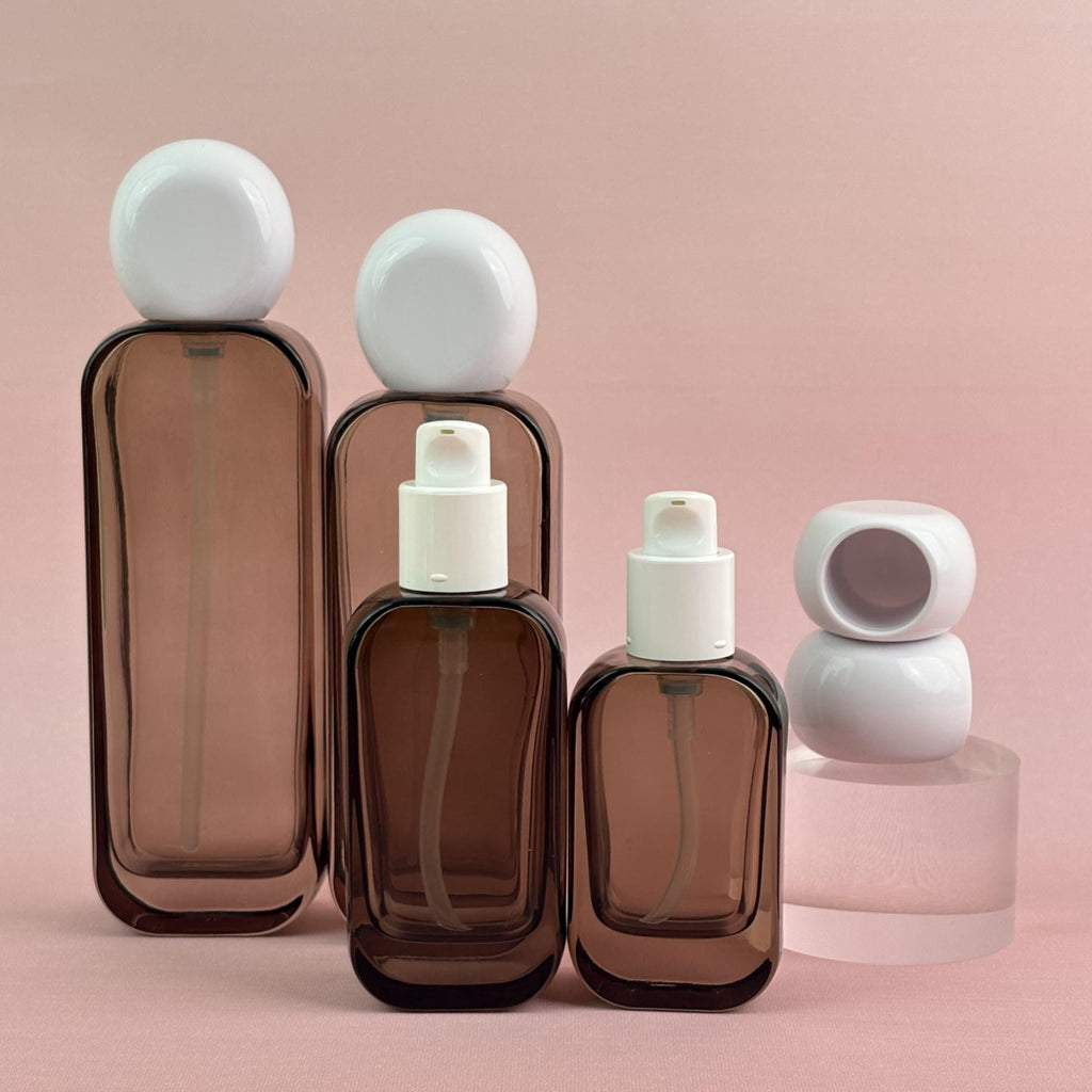Luxury Brown Glass Lotion Bottles