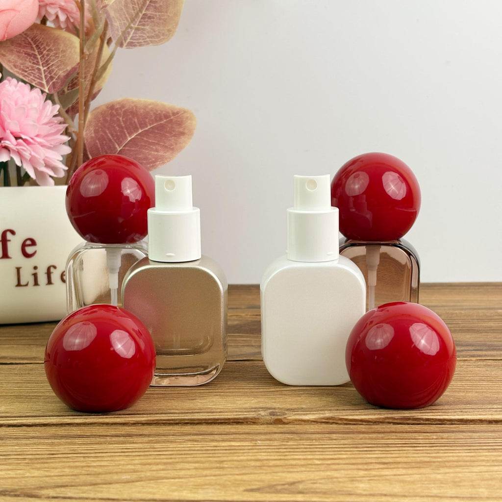 20ml Minimalist Glass Spray Bottle with Red Ball Cap