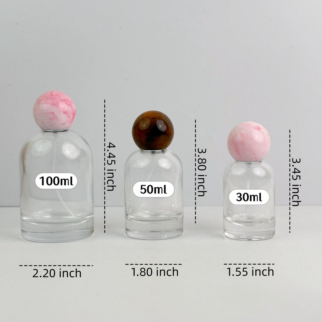 Clear Glass Spray Bottle with Ball Cap