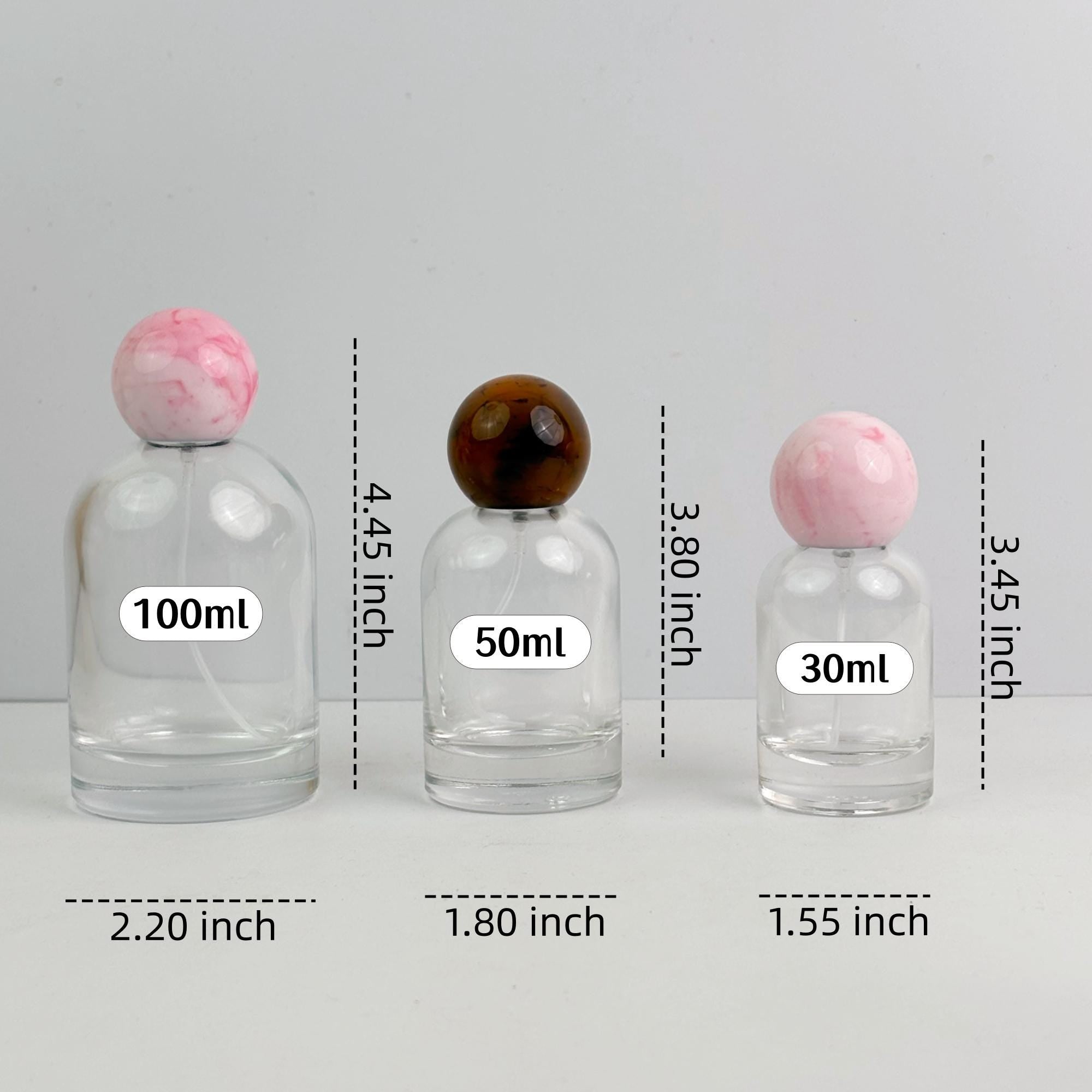 Clear Glass Spray Bottle with Ball Cap