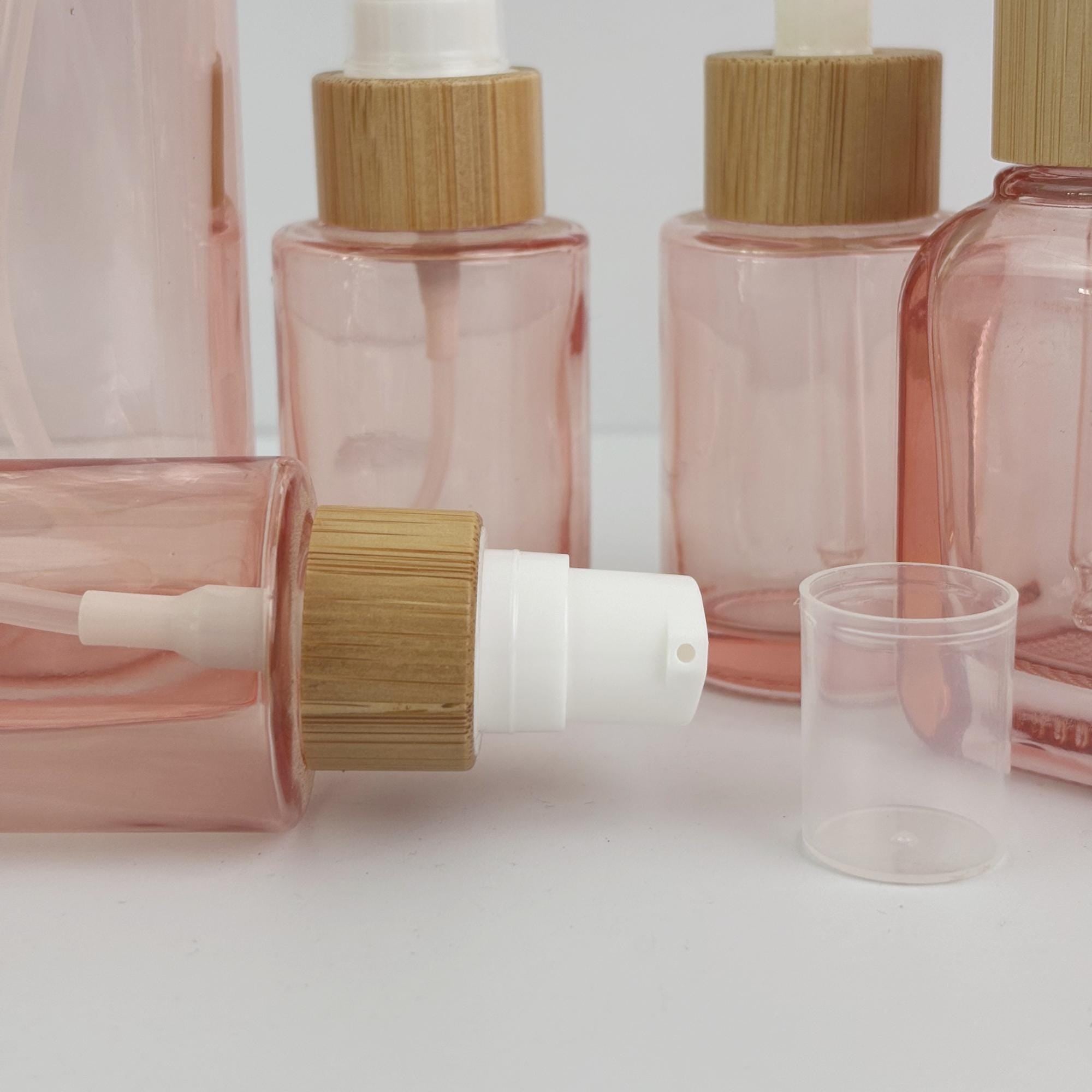 Pink Glass Cosmetic Container