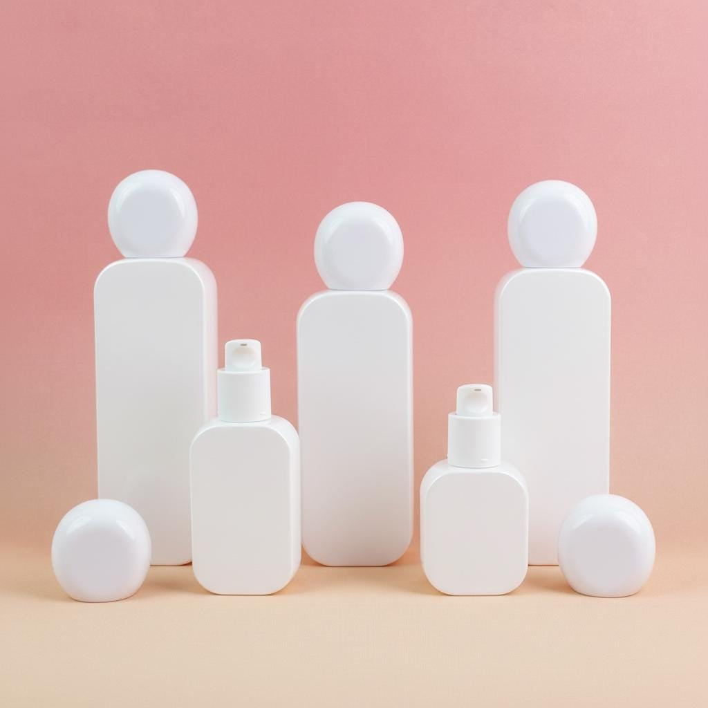 Refillable Cosmetic Containers with Pump Tops