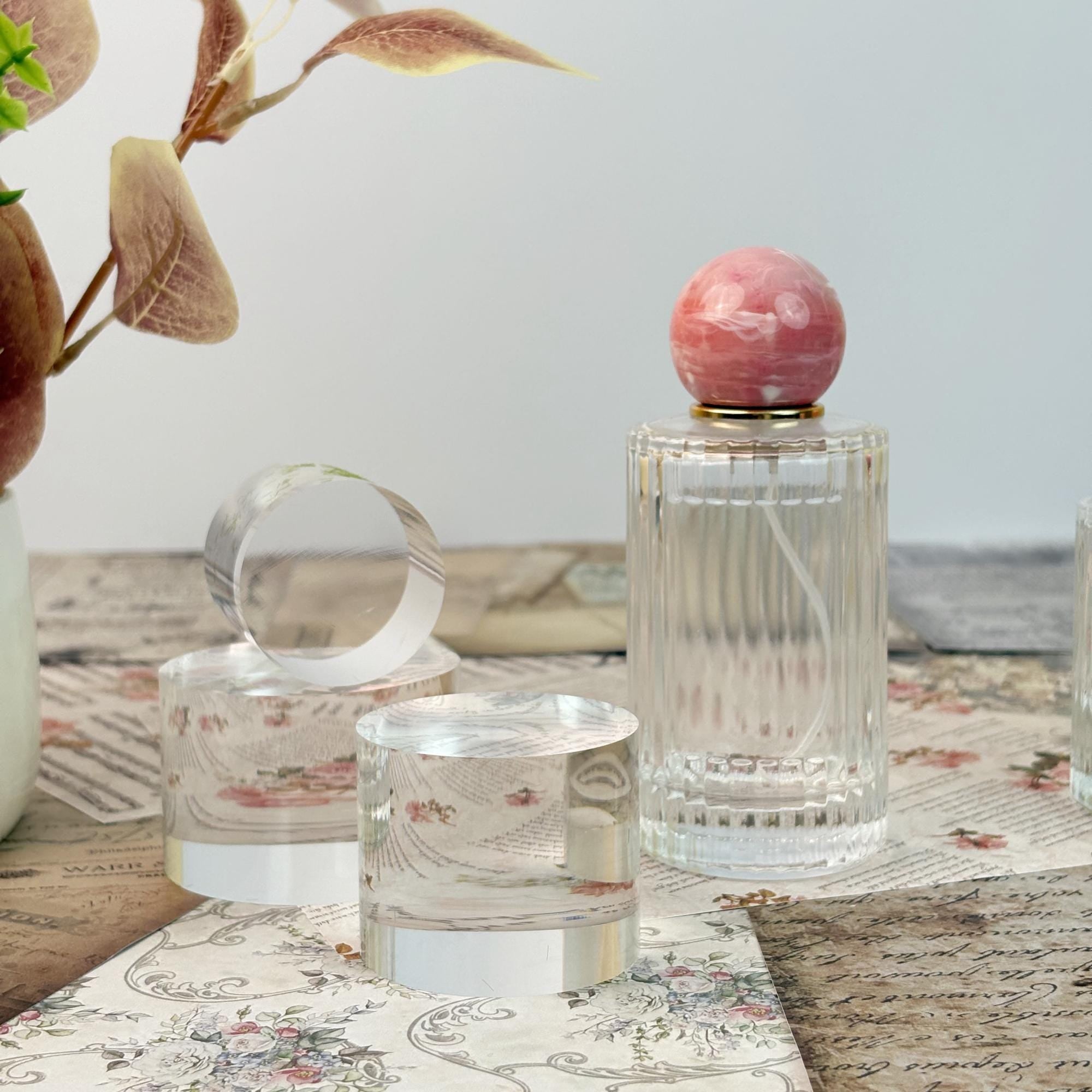 Luxury Clear Striped Glass Spray Bottle