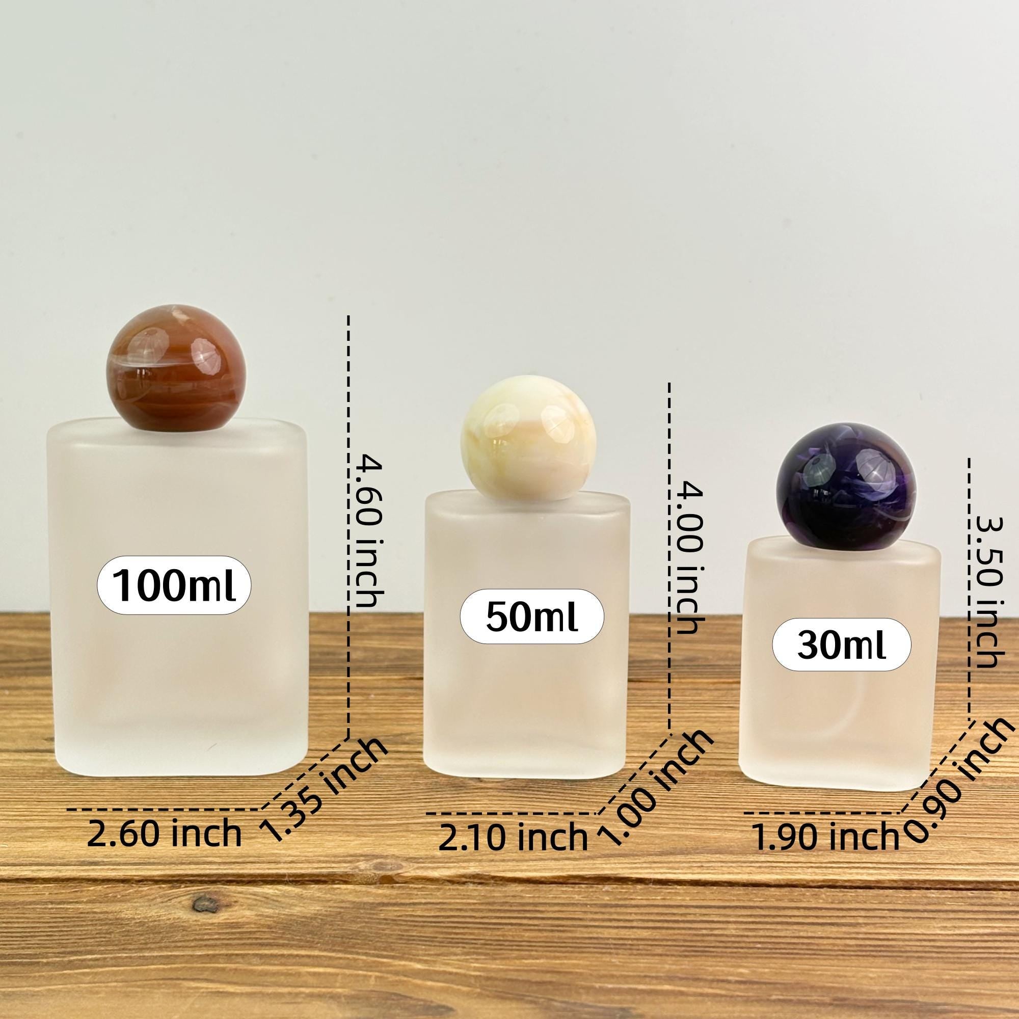 30ml 50ml 100ml Frosted Glass Spray Bottle with Marble Ball Cap