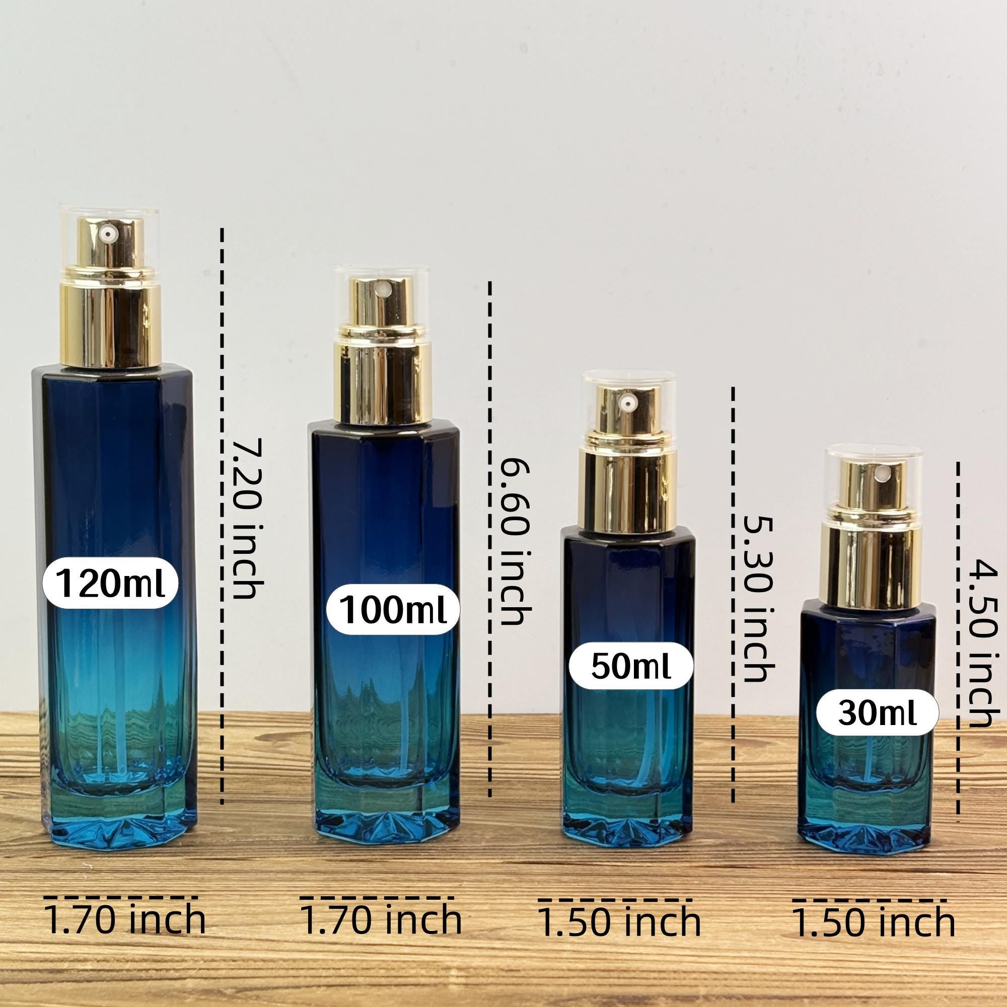 Luxury Gradient Blue Glass Bottles