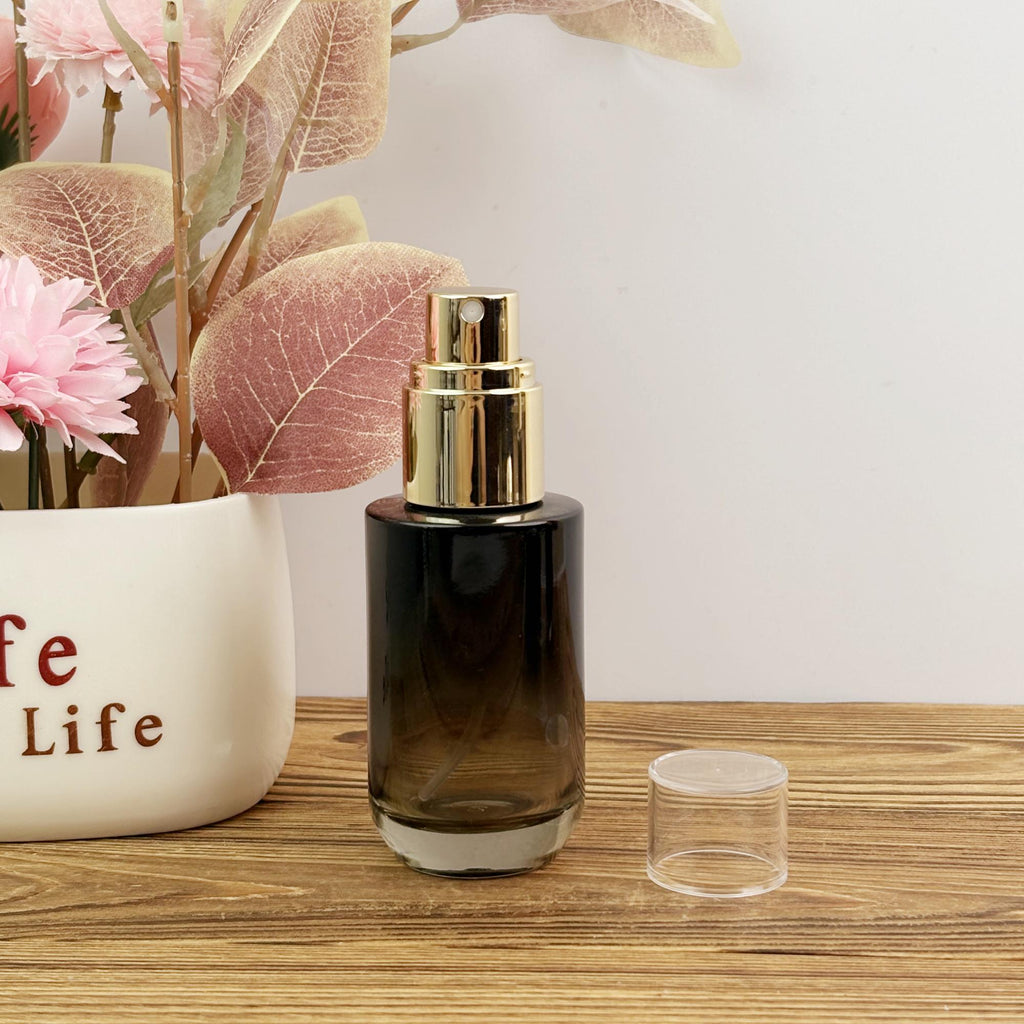 Luxury Black Gradient Glass Spray Bottle