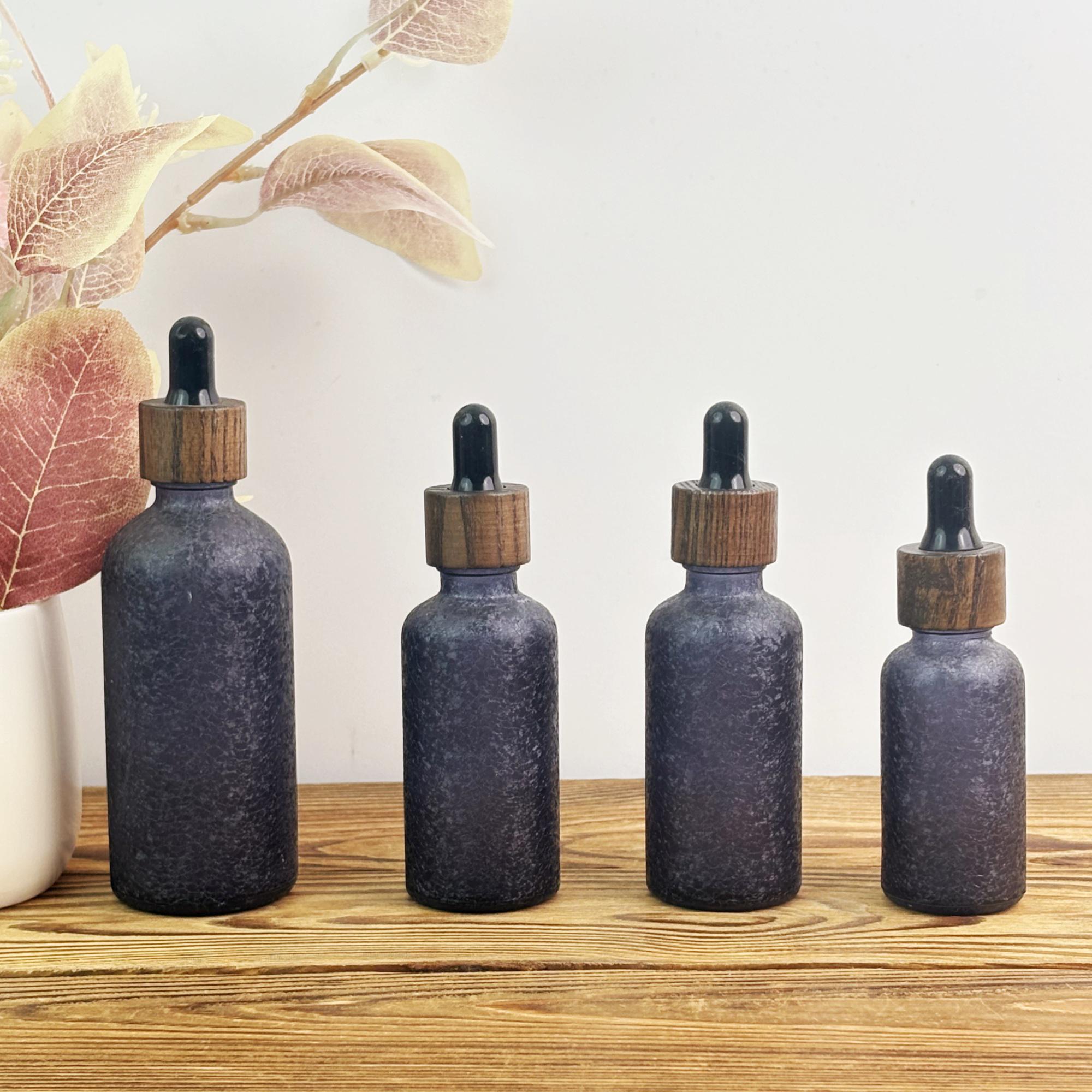 Dark Blue Glass Dropper Bottle