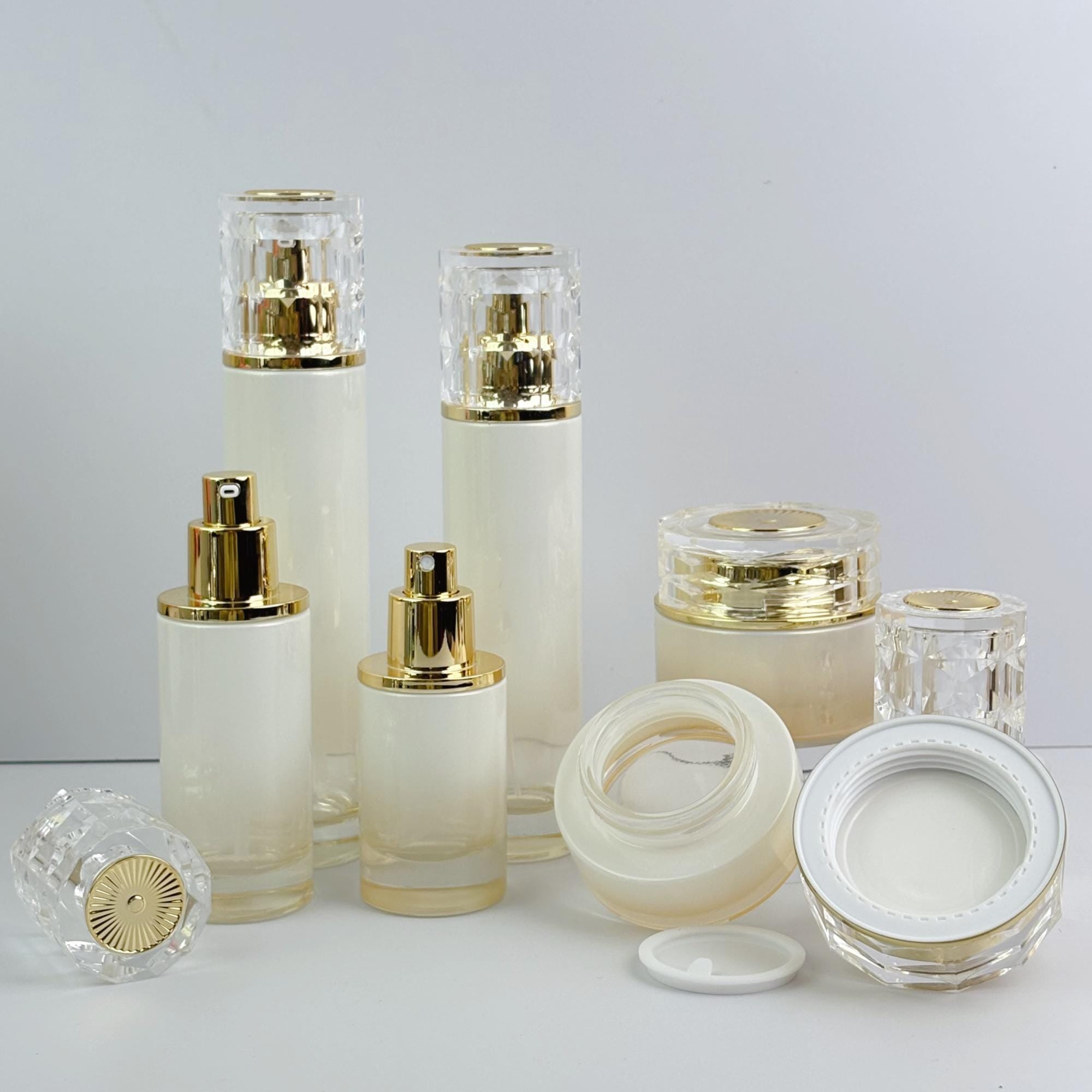Luxury Glass Skincare Container Set