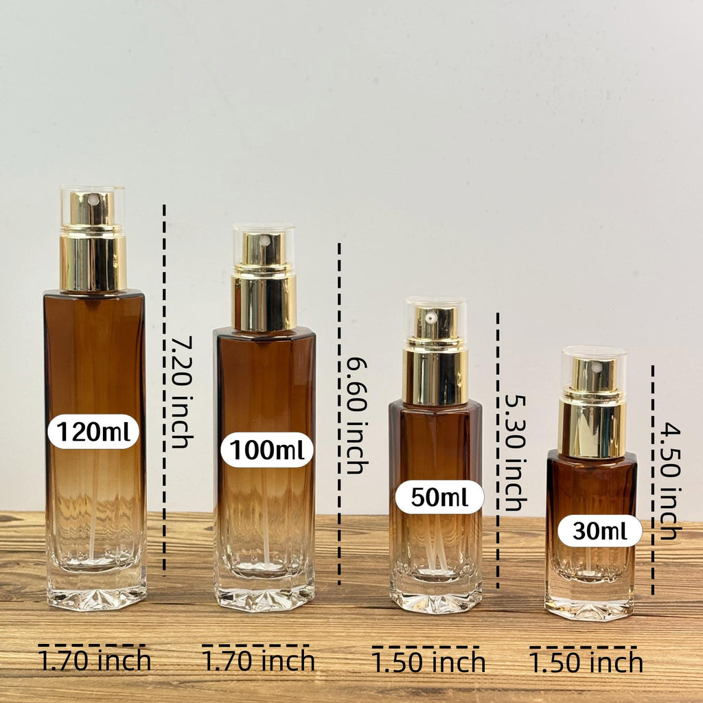 Gradient Amber Glass Spray Bottle