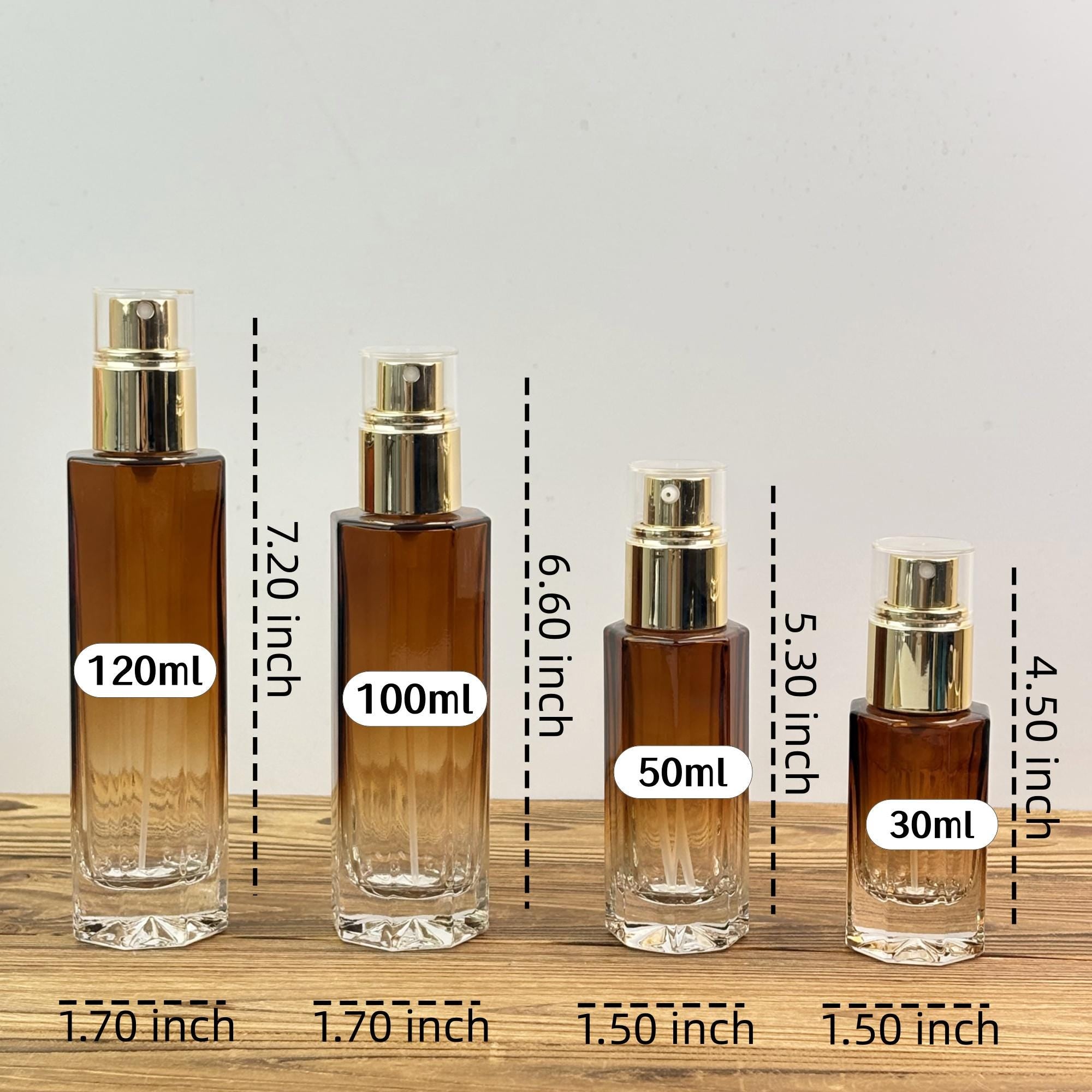 Gradient Amber Glass Spray Bottle