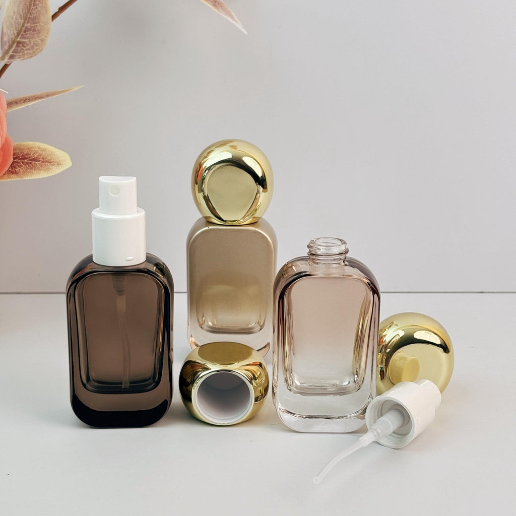 Luxury Gold-Top Glass Perfume Spray Bottles