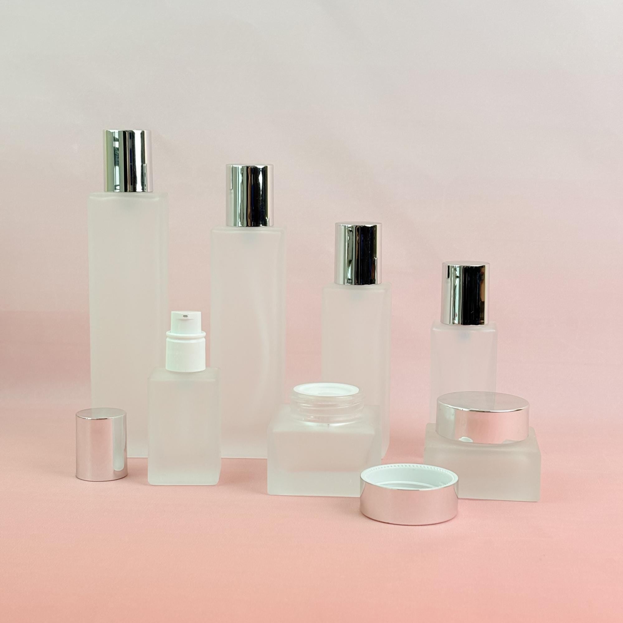 Wholesale Frosted Glass Cosmetic Container