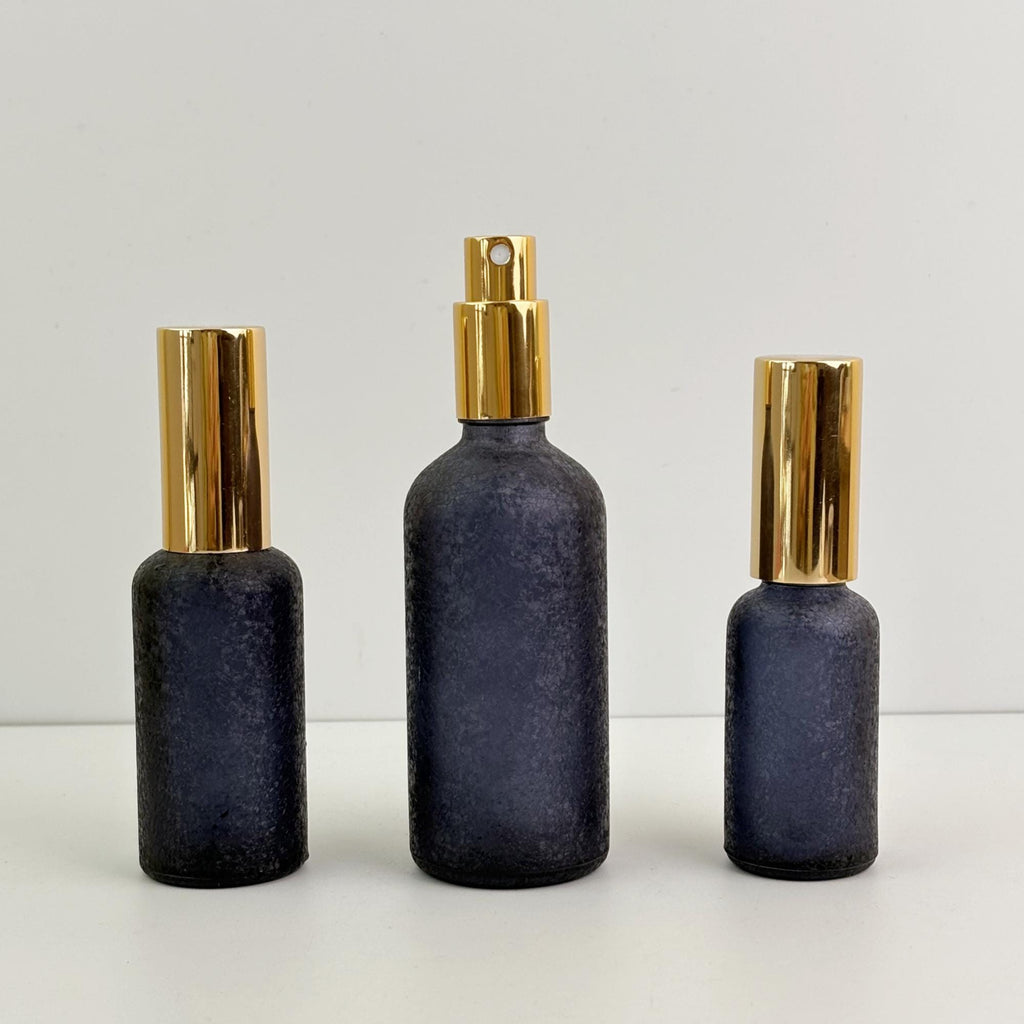 30ml 50ml 100ml Textured Deep Blue Glass Spray Bottle