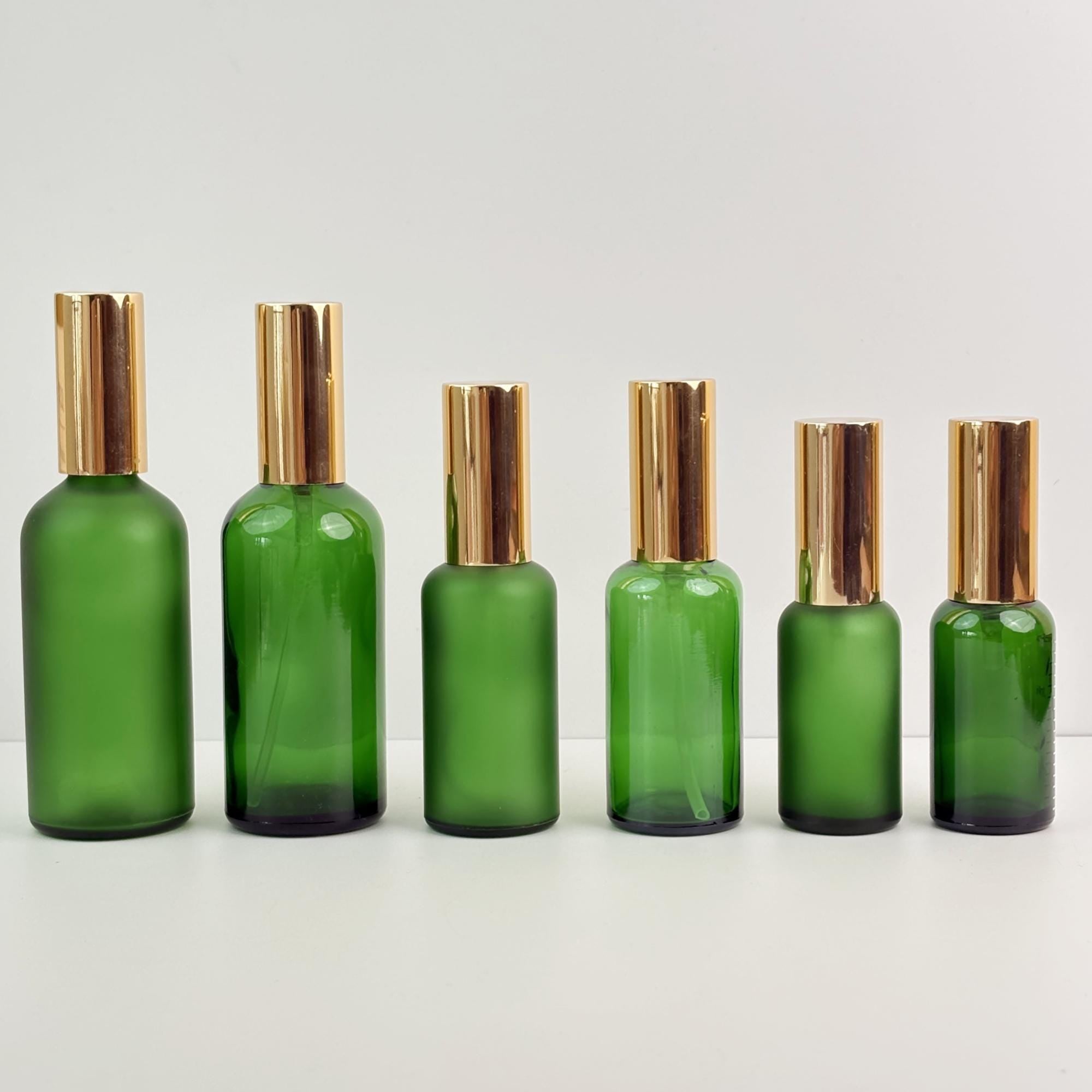 Green Glass Spray Bottles