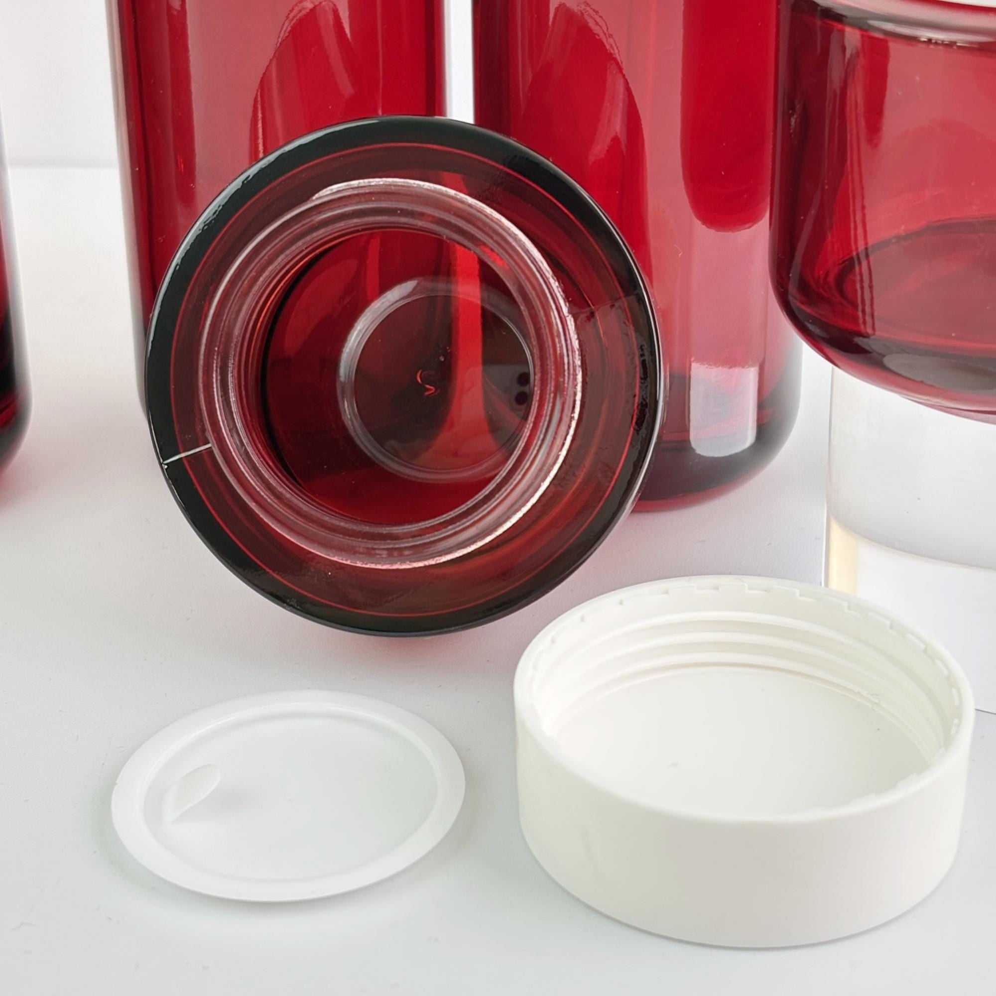 Red Glass Cosmetic Packaging