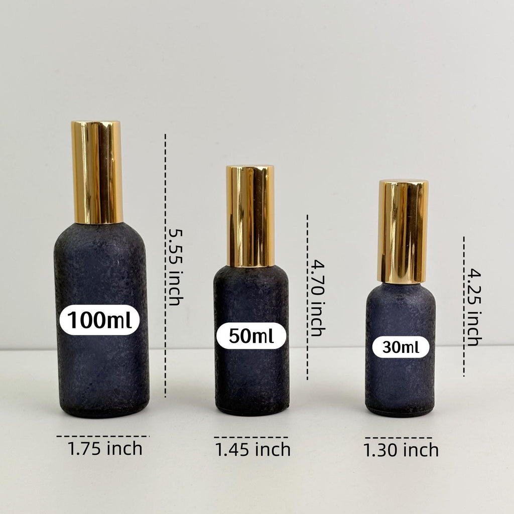 30ml 50ml 100ml Textured Deep Blue Glass Spray Bottle