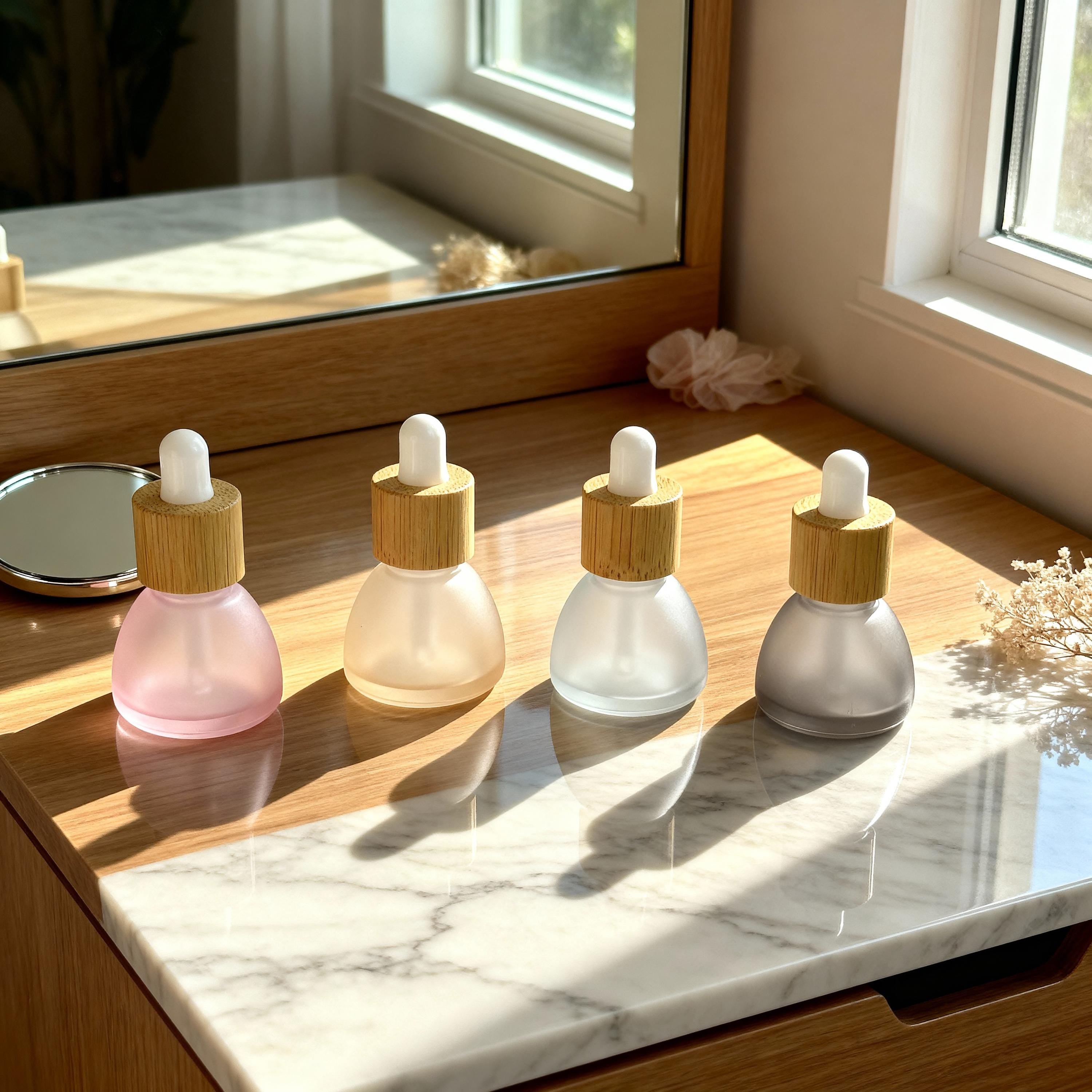 8ml Colorful Frosted Glass Dropper Bottle
