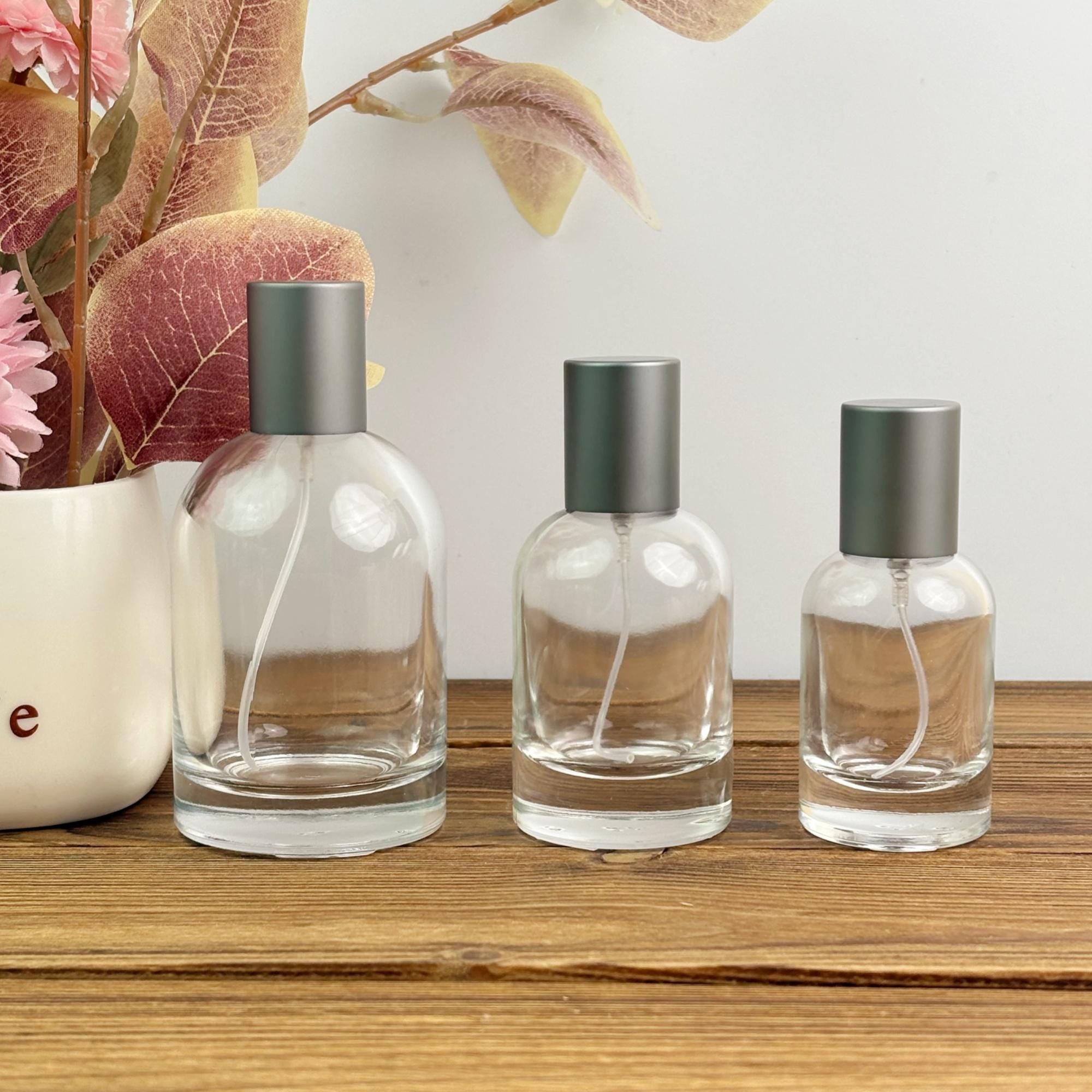 30ml/50ml/100ml Minimalist Clear Round Glass Spray Bottles