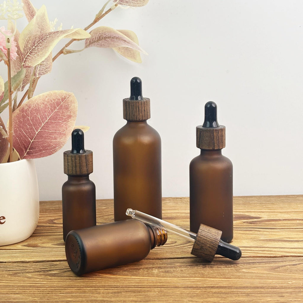 Amber Glass Dropper Bottle & Cream Jar