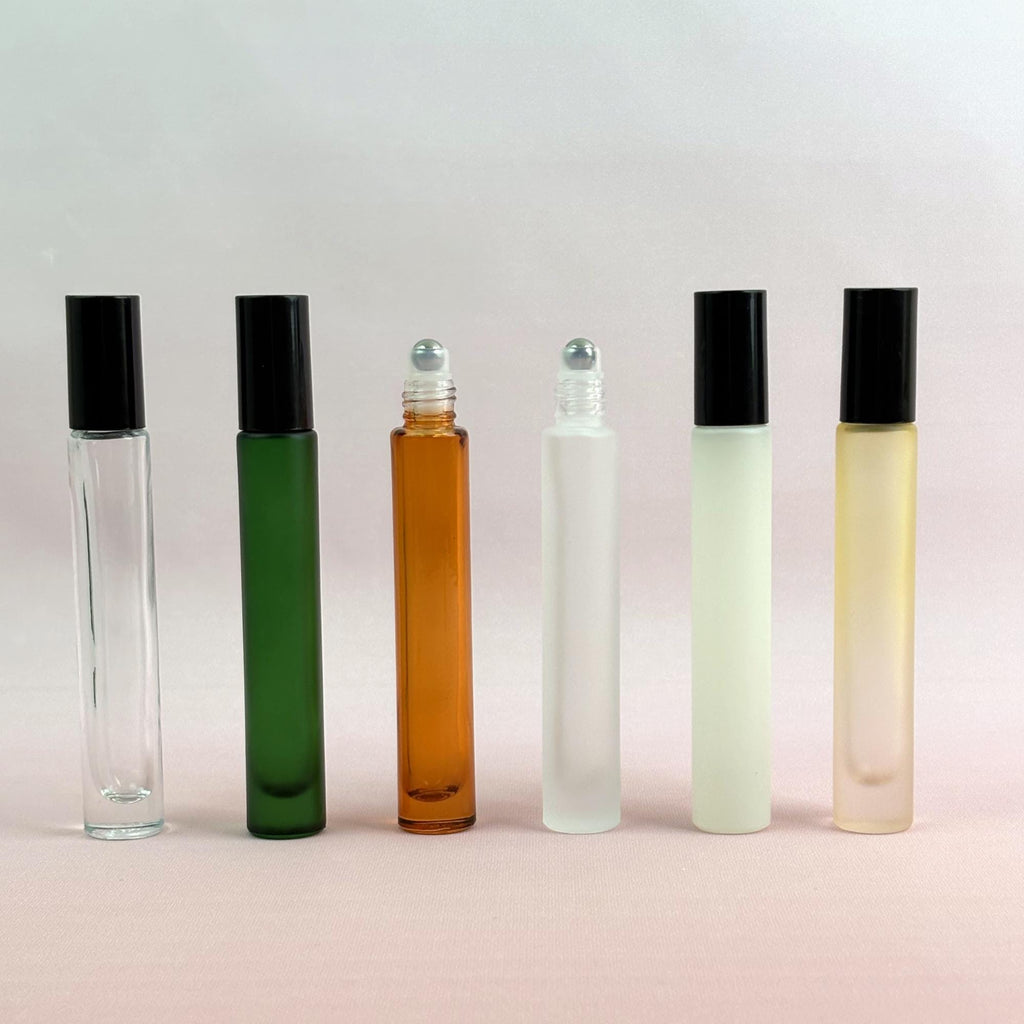 10ml Frosted/Colored Glass Roller Bottles 6 Styles