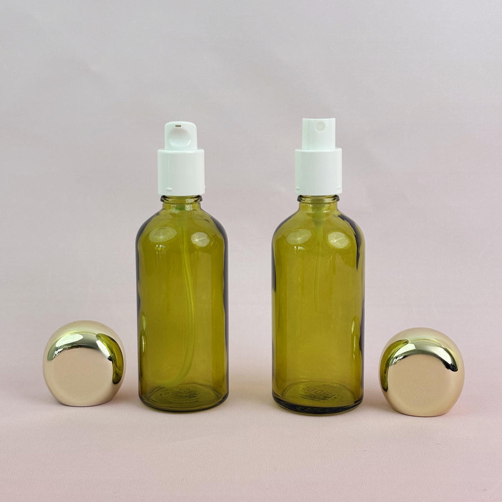 50ml / 100ml Luxury Glass Lotion Bottle and Spray Pump