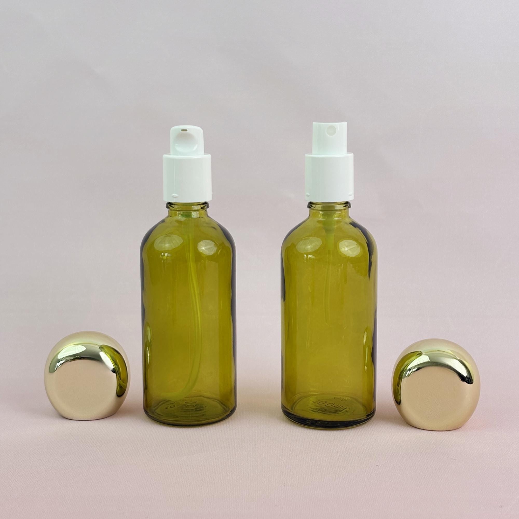 50ml / 100ml Luxury Glass Lotion Bottle and Spray Pump