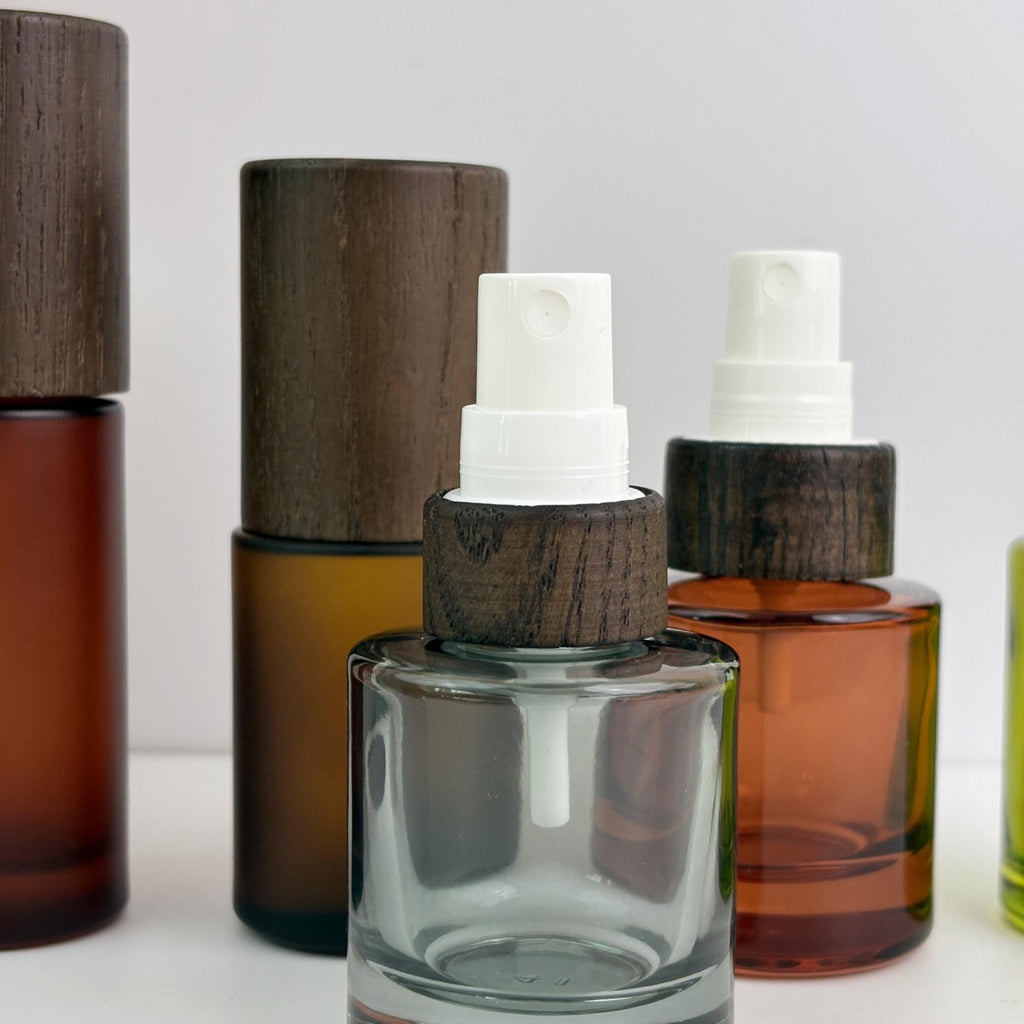 30ml Glass Spray Bottle with Wooden Cap