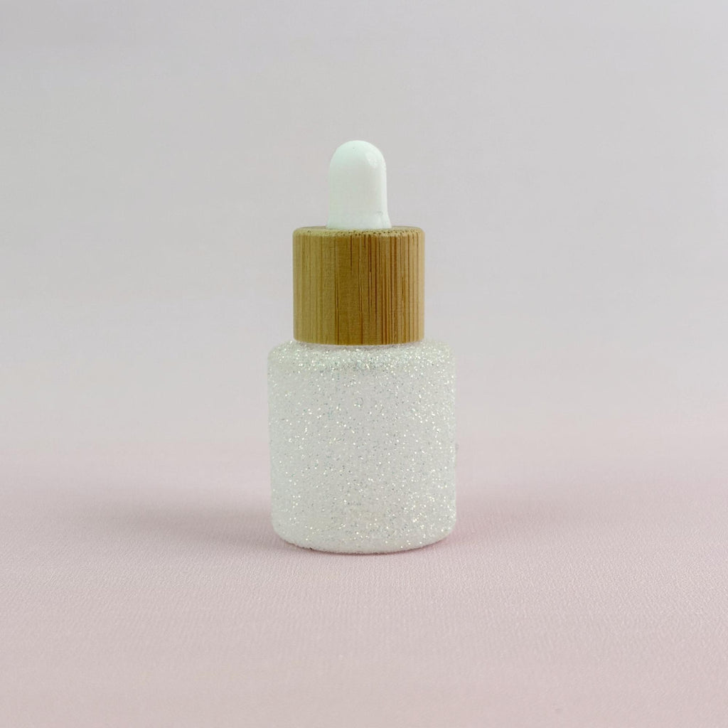 8ml Glittery Clear Glass Dropper Bottles