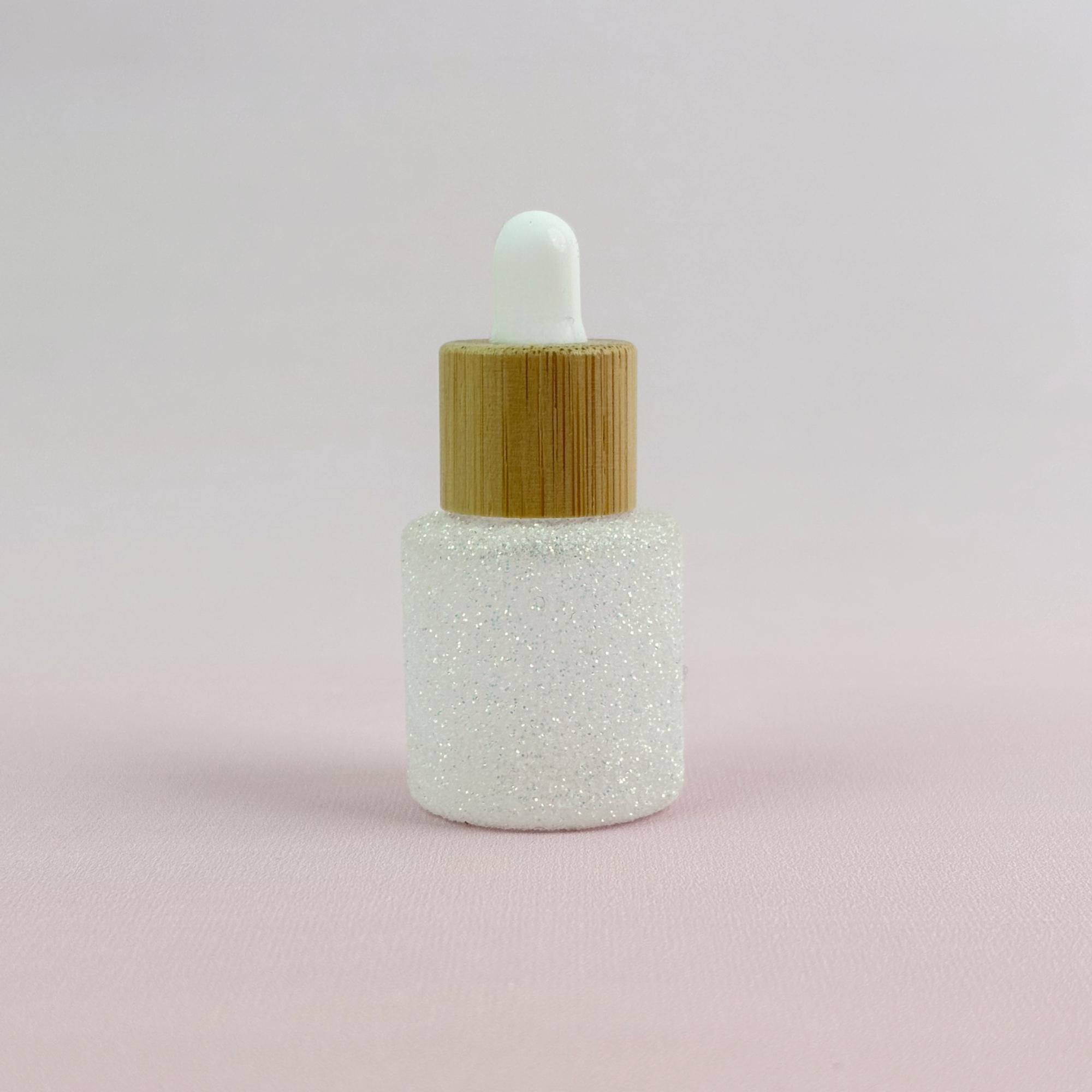 8ml Glittery Clear Glass Dropper Bottles