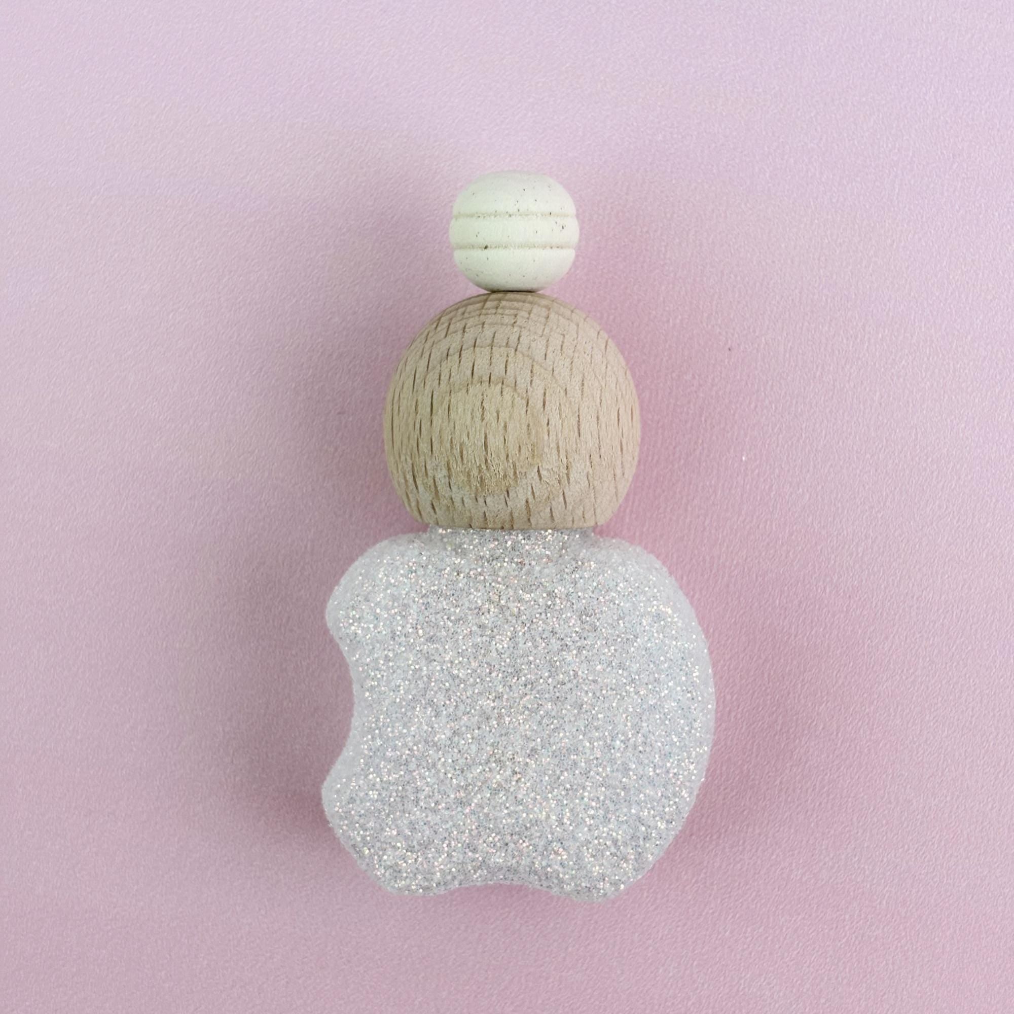 Glittery Glass Reed Diffuser Bottles with Wooden Lid & Bamboo Stick