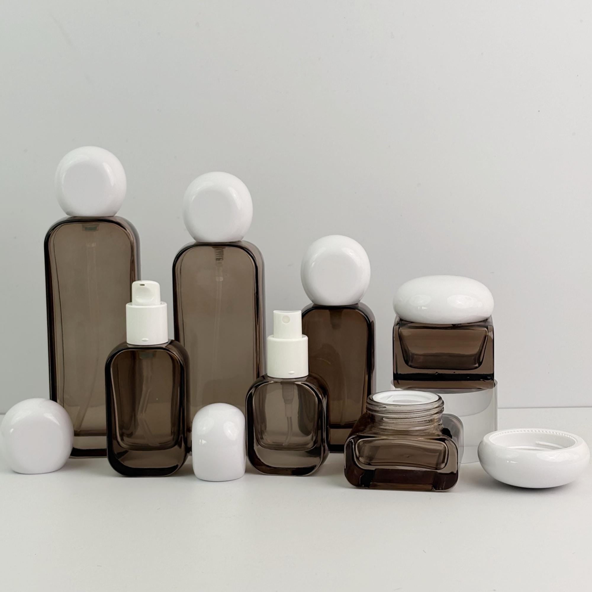 Brown Glass Lotion Bottle