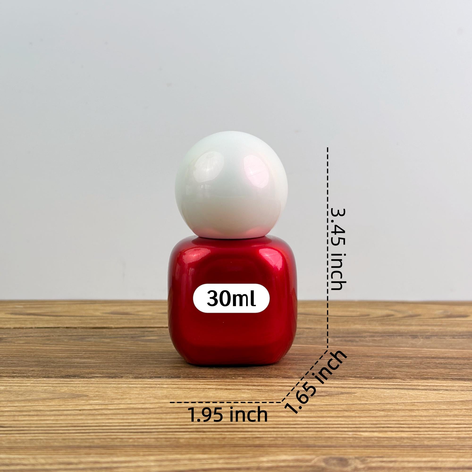 30ml Luxury Tincture Bottle in White Red Gold