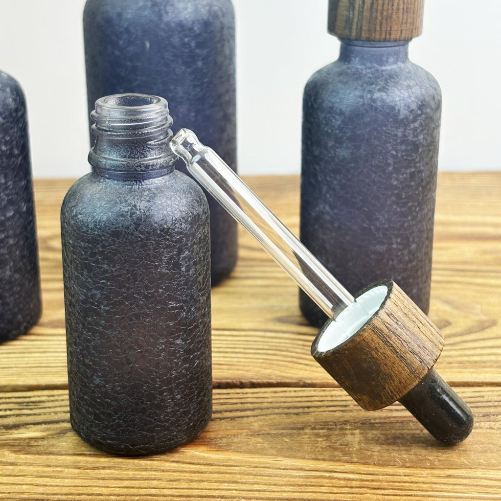 Dark Blue Glass Dropper Bottle