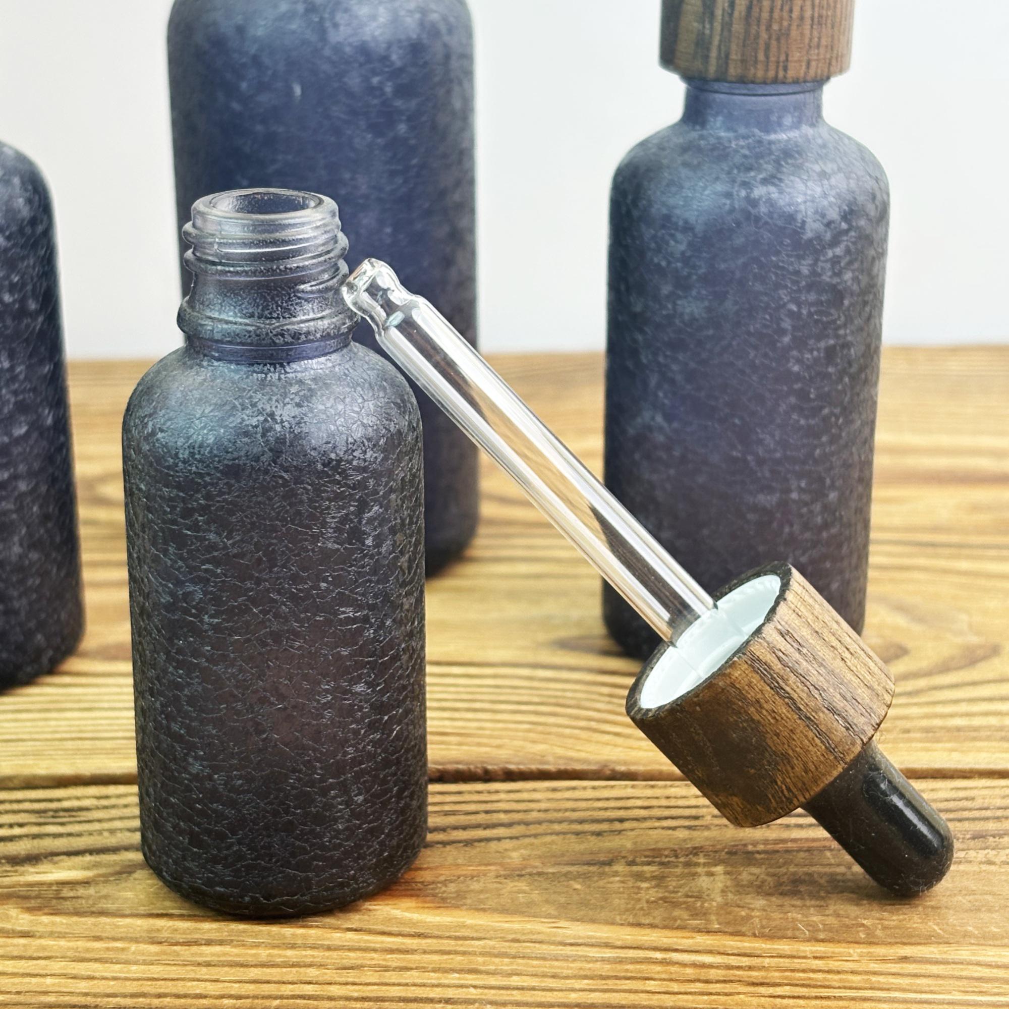 Dark Blue Glass Dropper Bottle