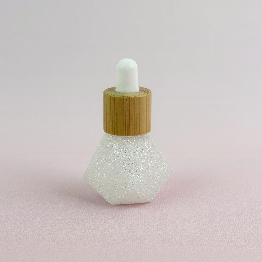 8ml Glittery Clear Glass Dropper Bottles