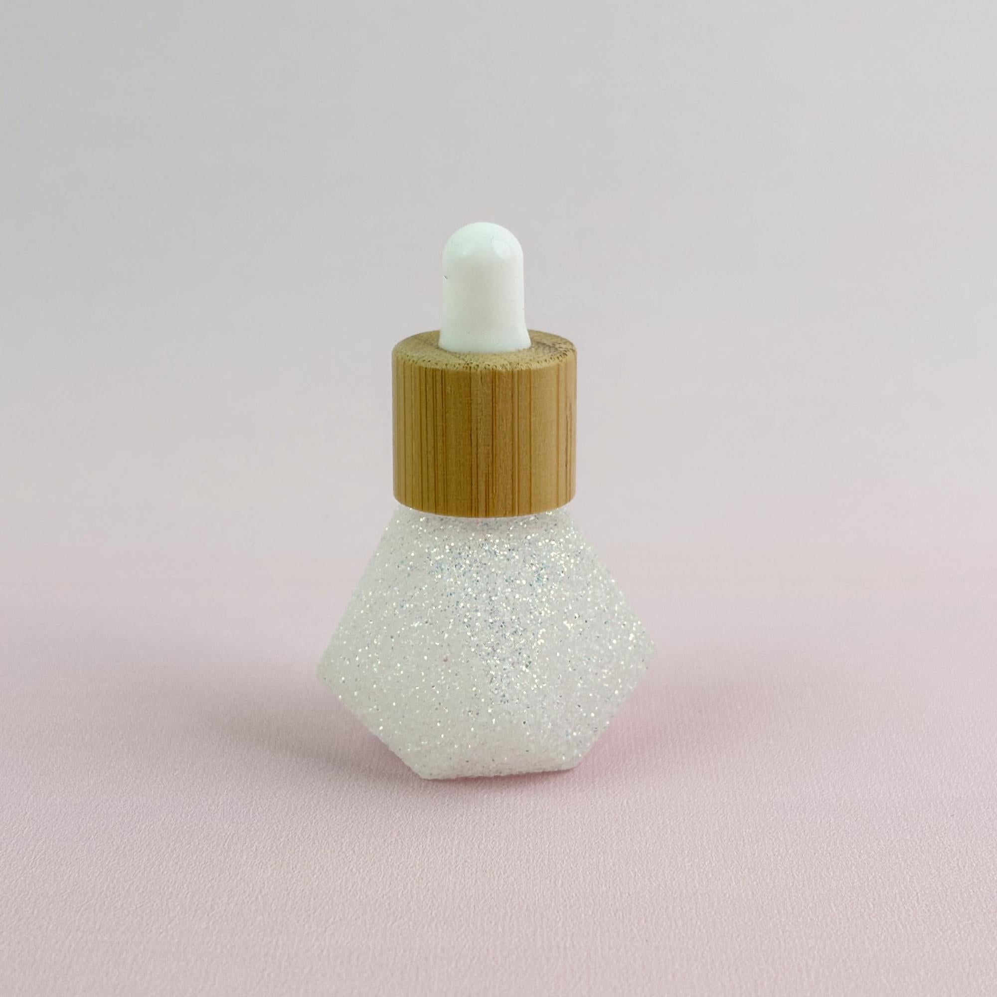 8ml Glittery Clear Glass Dropper Bottles