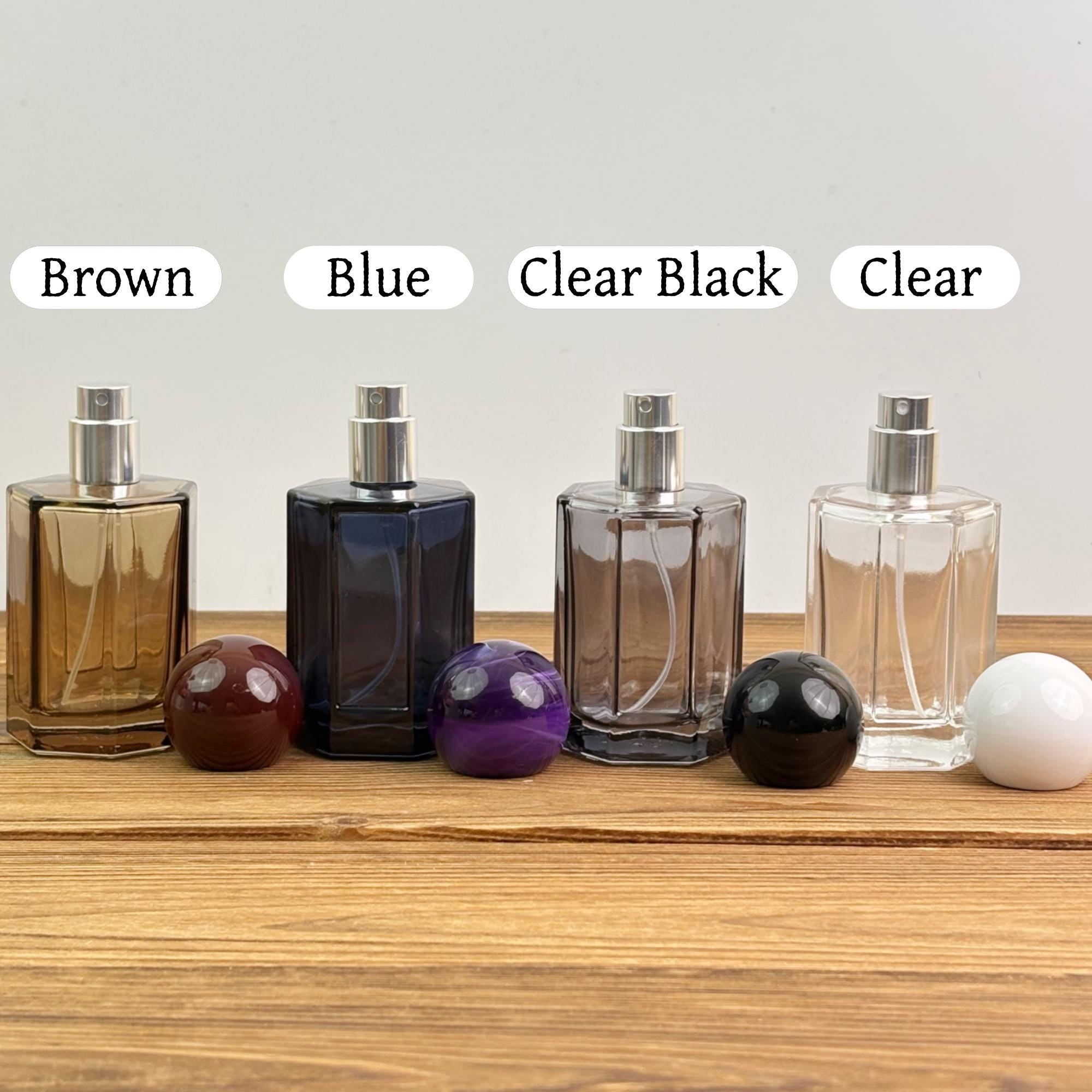 50ml Minimalist Glass Perfume Spray Bottle with Color Ball Cap