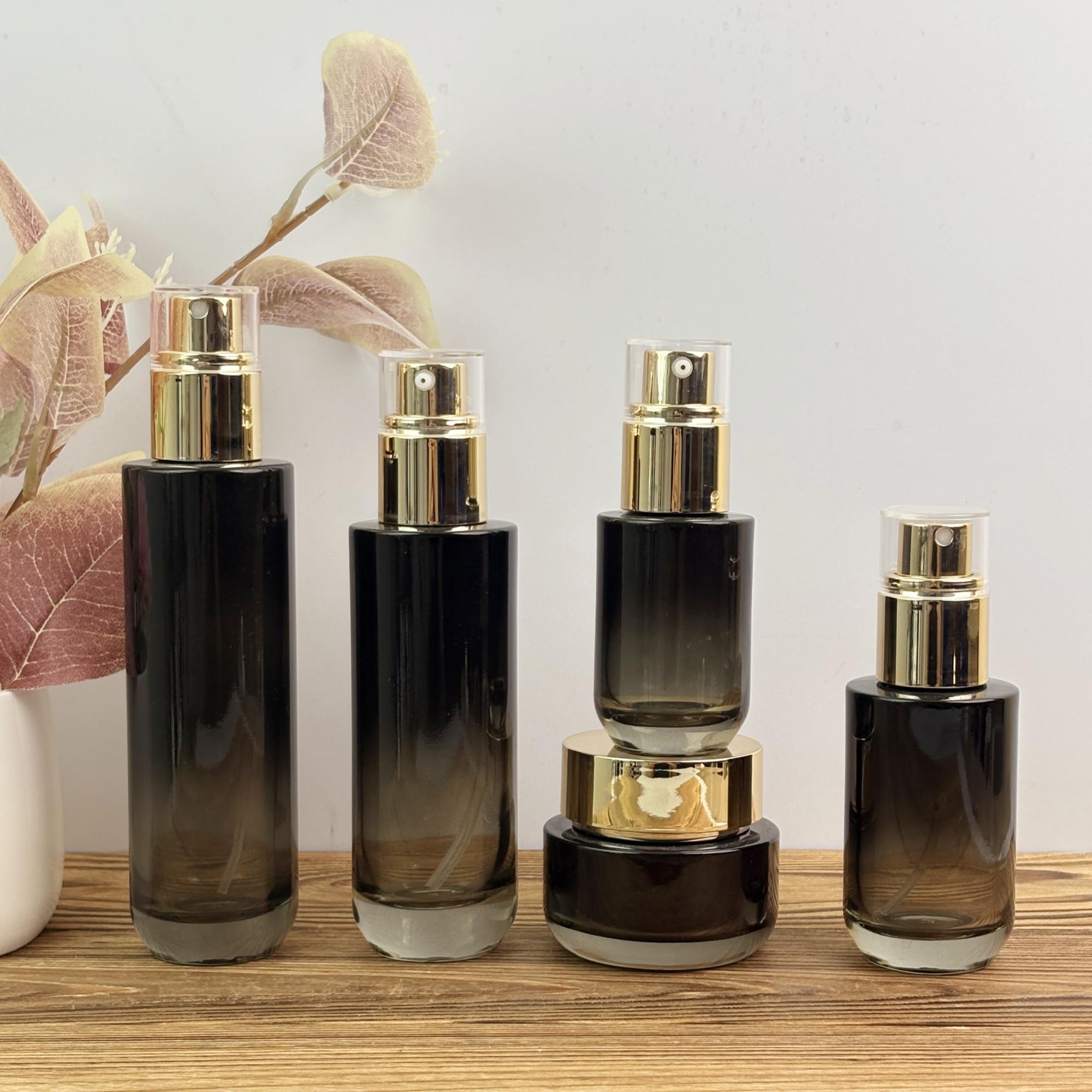Luxury Black Gradient Glass Spray Bottle