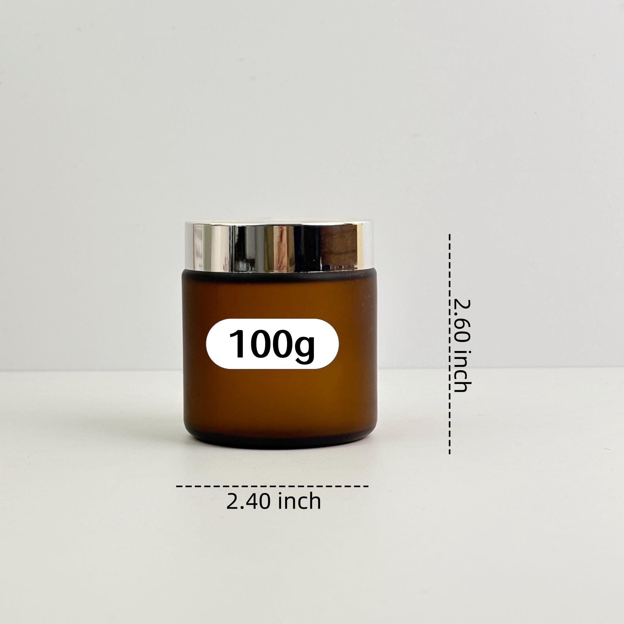 100g Amber Frosted Glass Cream Jar
